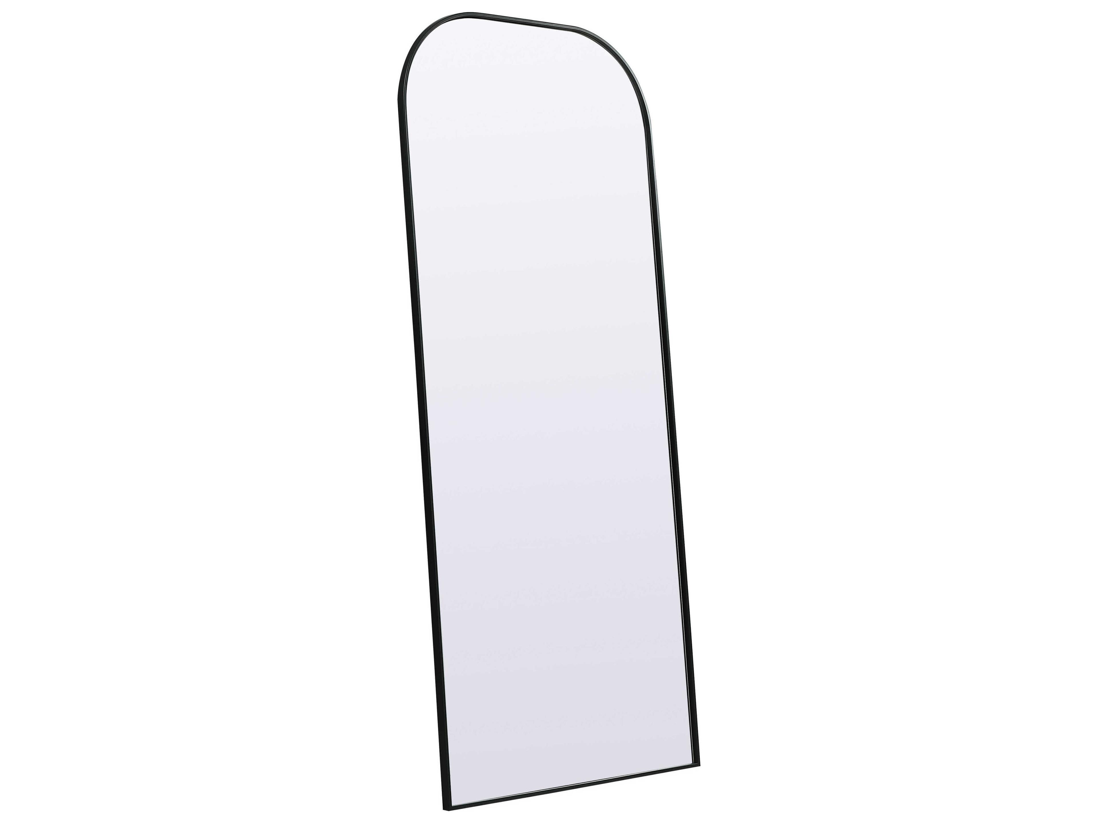 Elegant Lighting Blaire Black Arch Floor Mirror