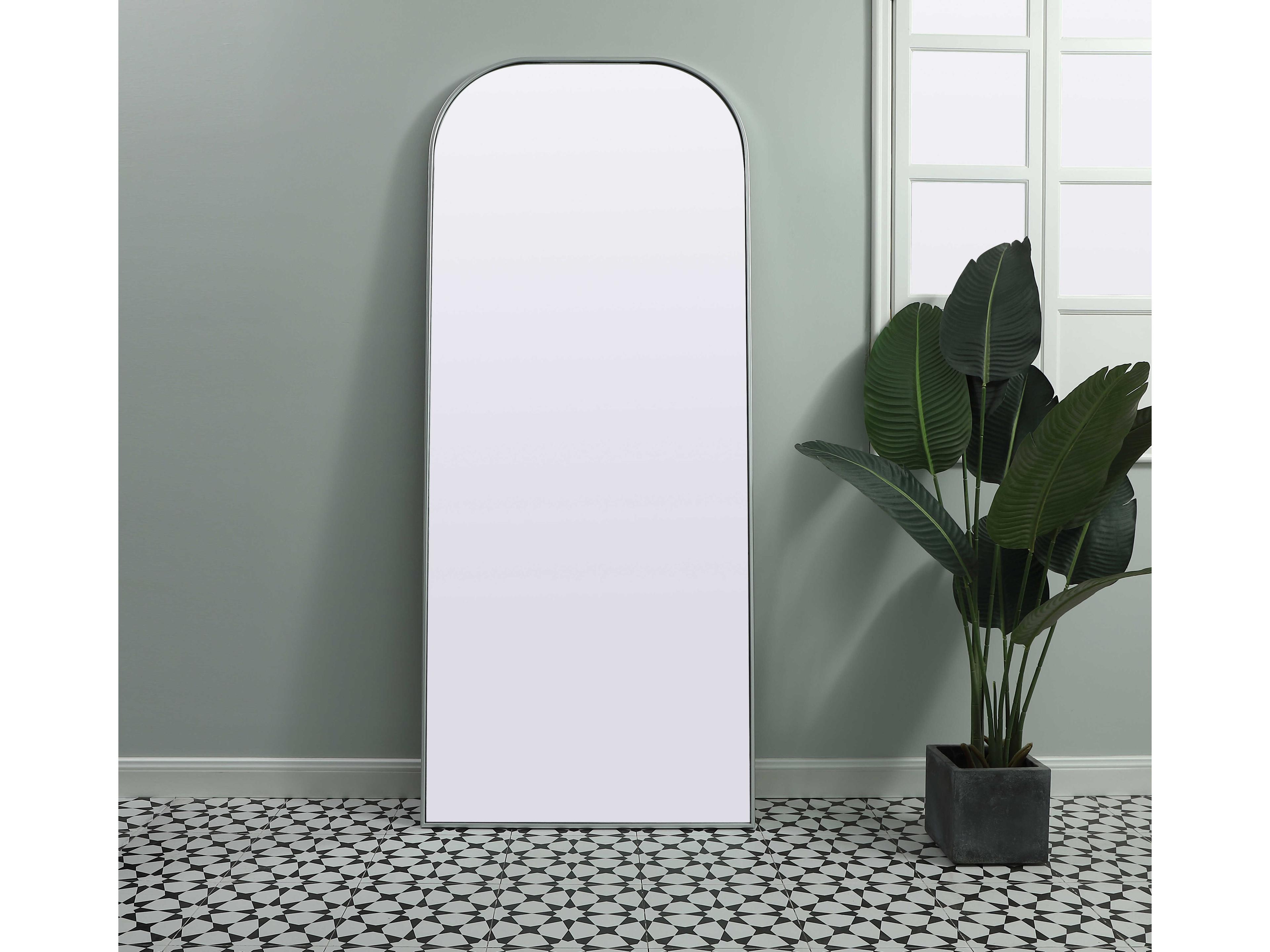 Elegant Lighting Blaire Silver Arch Floor Mirror