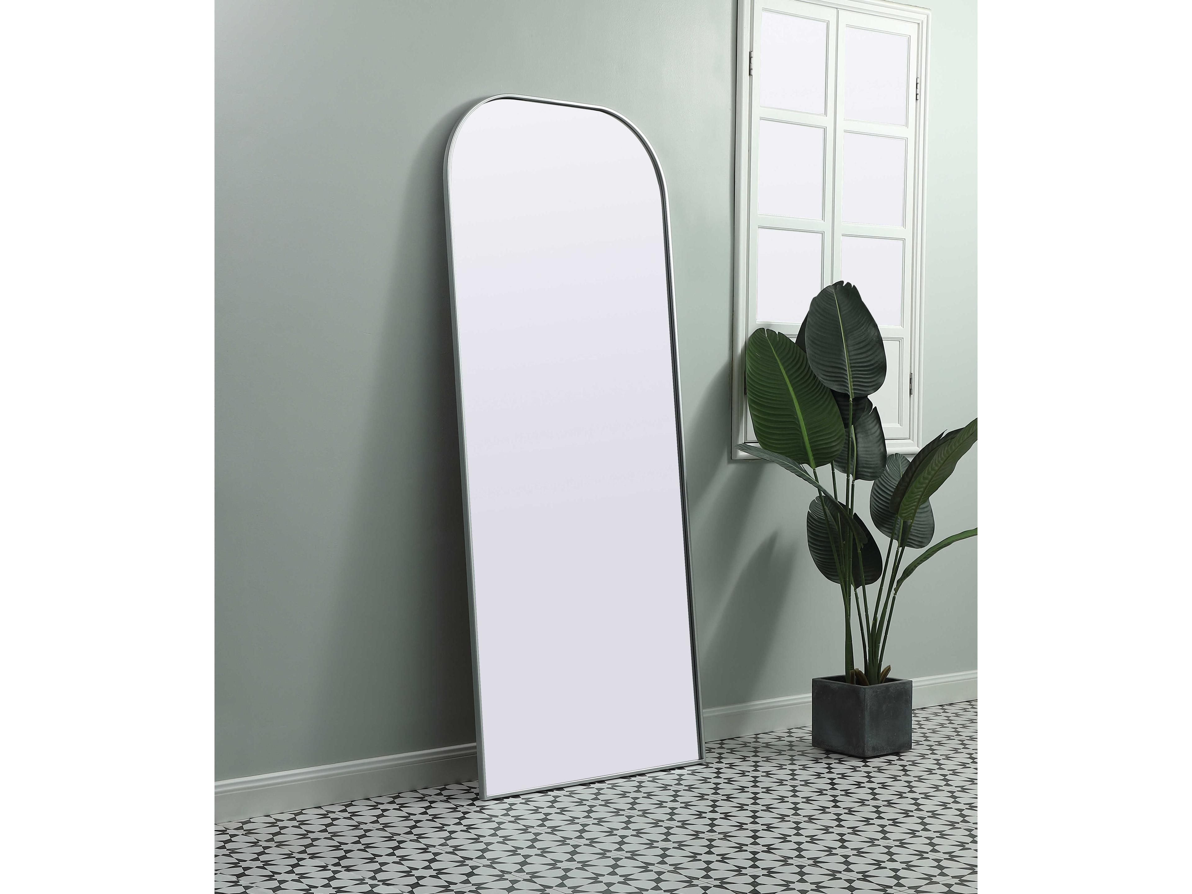 Elegant Lighting Blaire Silver Arch Floor Mirror