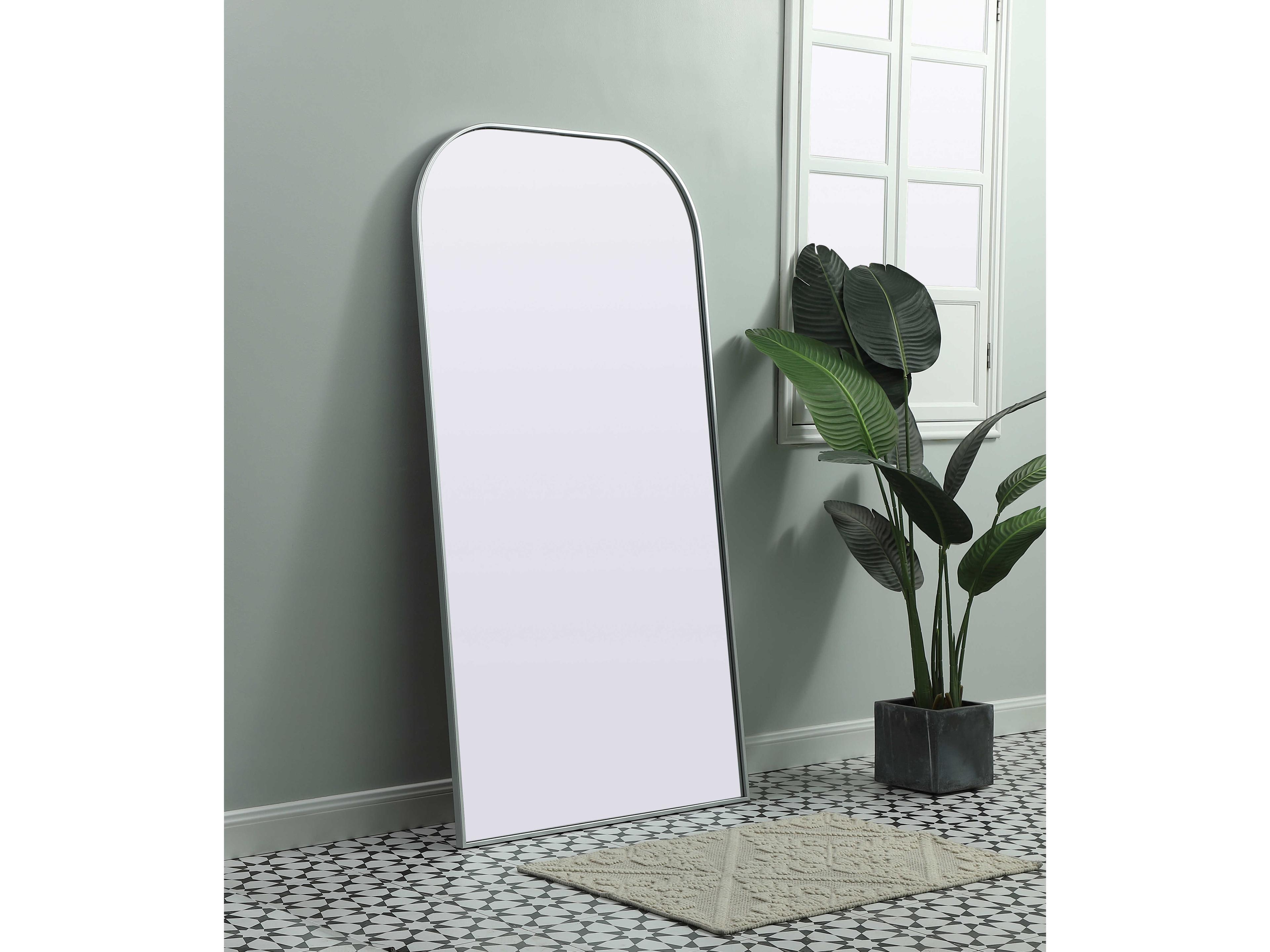 Elegant Lighting Blaire Silver Arch Floor Mirror