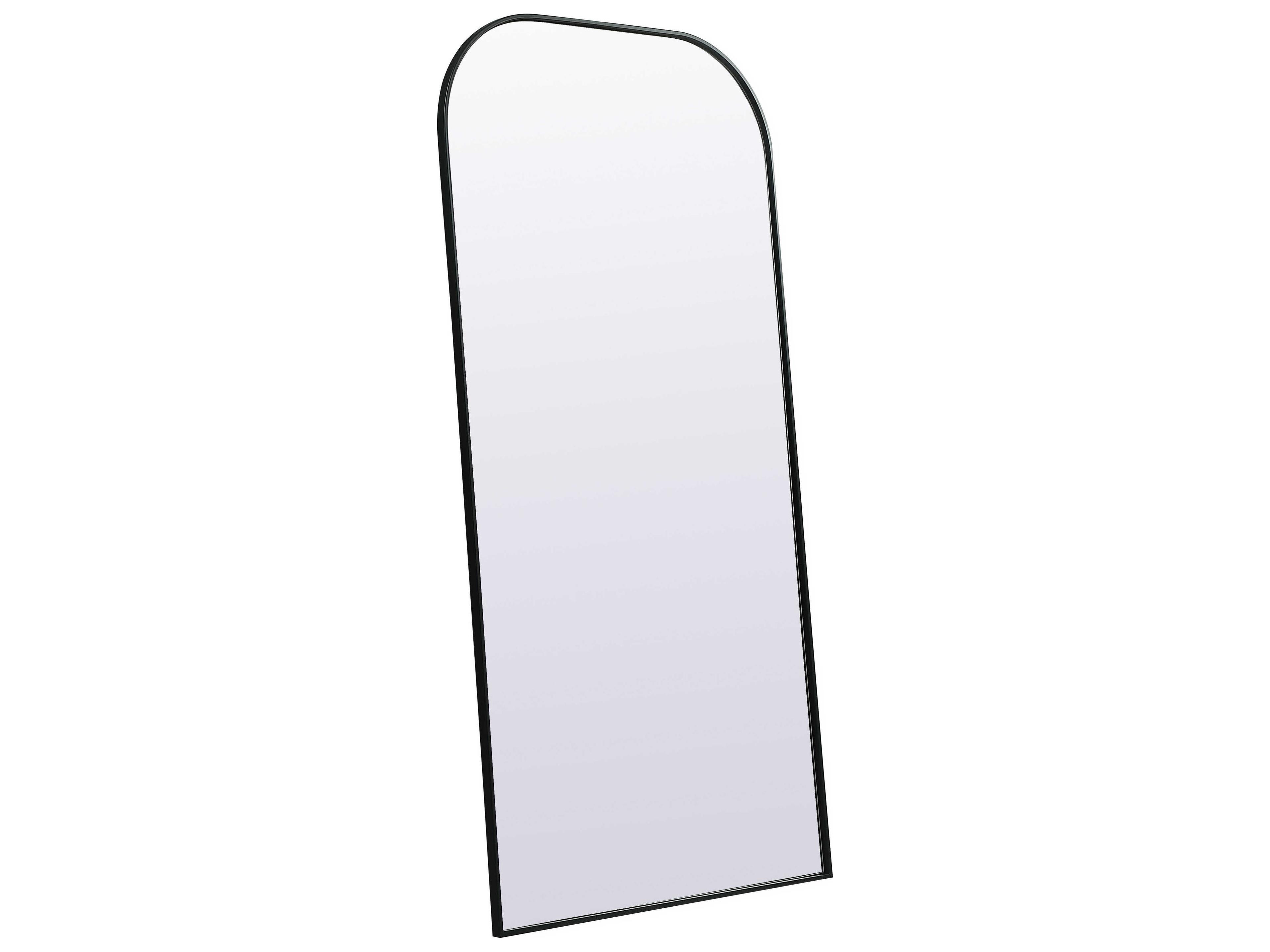 Elegant Lighting Blaire Black Arch Floor Mirror