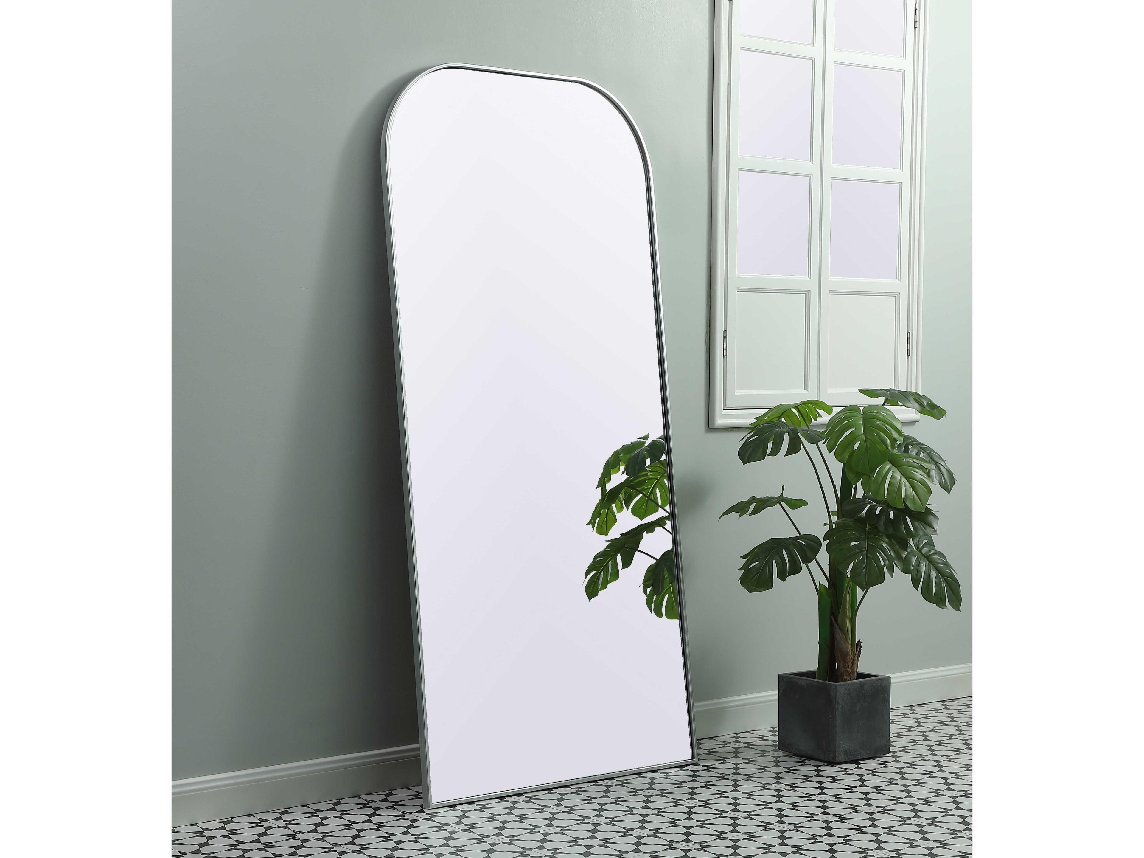 Elegant Lighting Blaire Silver Arch Floor Mirror