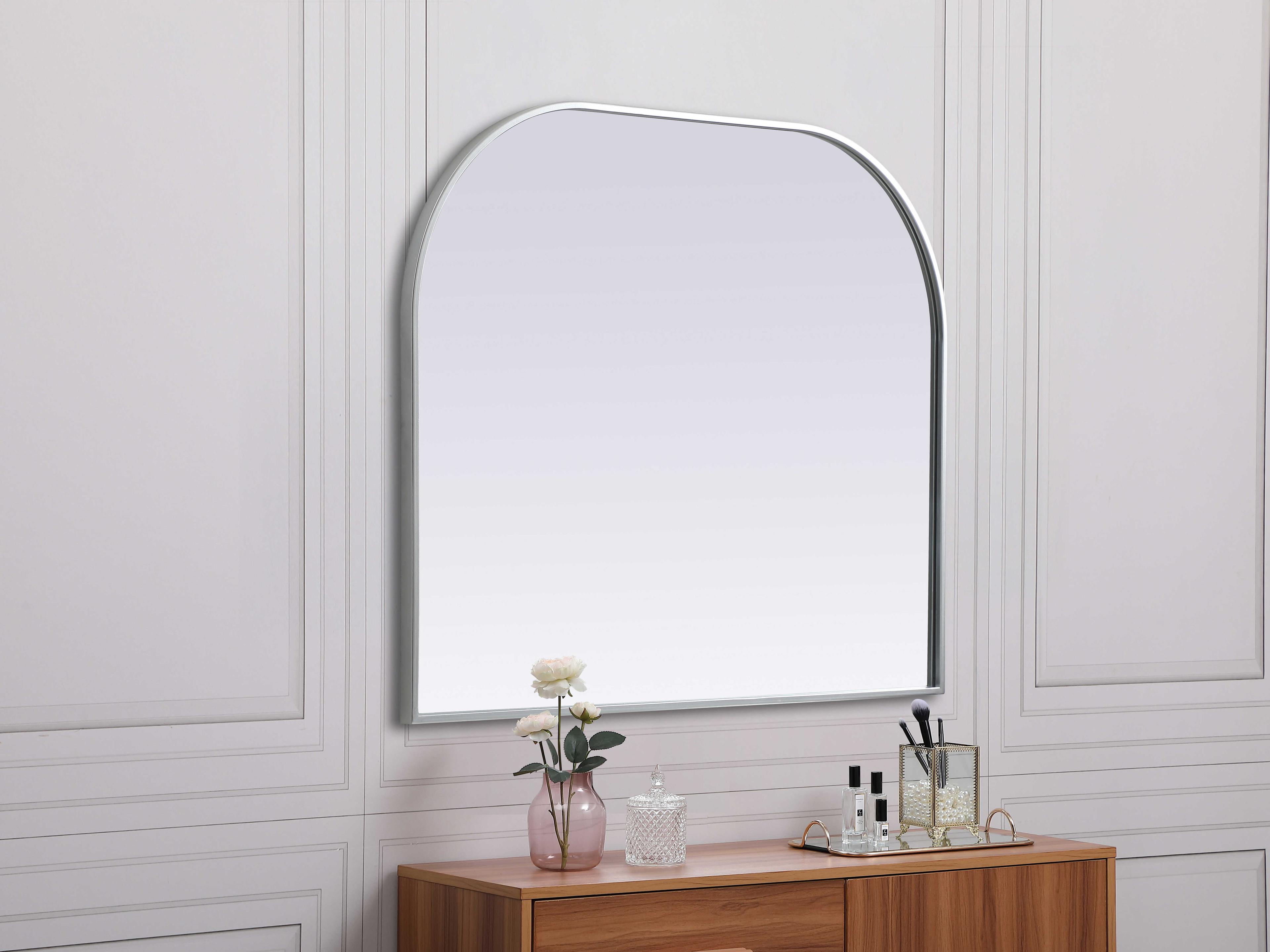 Elegant Lighting Blaire Silver Arch Wall Mirror