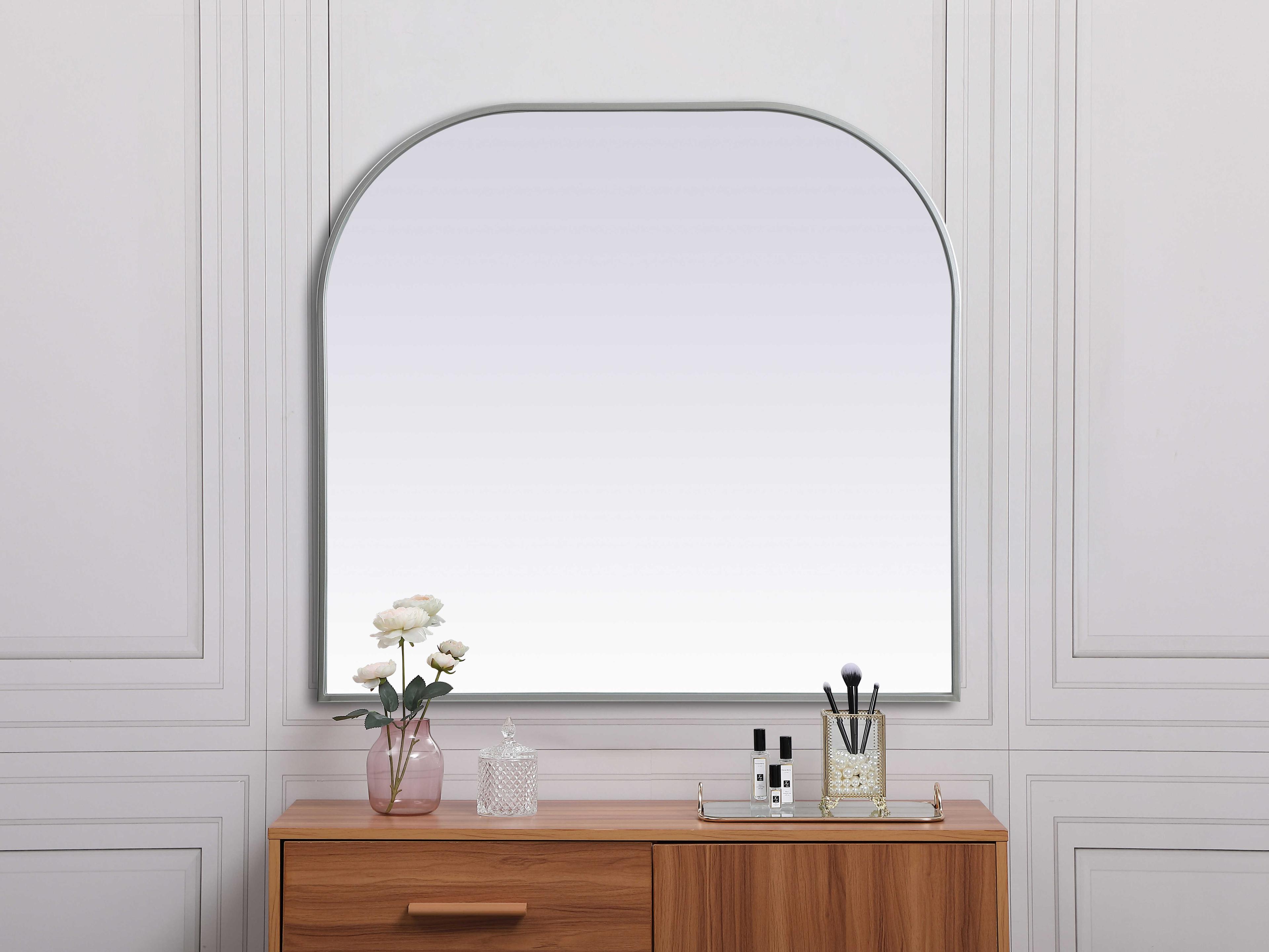 Elegant Lighting Blaire Silver Arch Wall Mirror