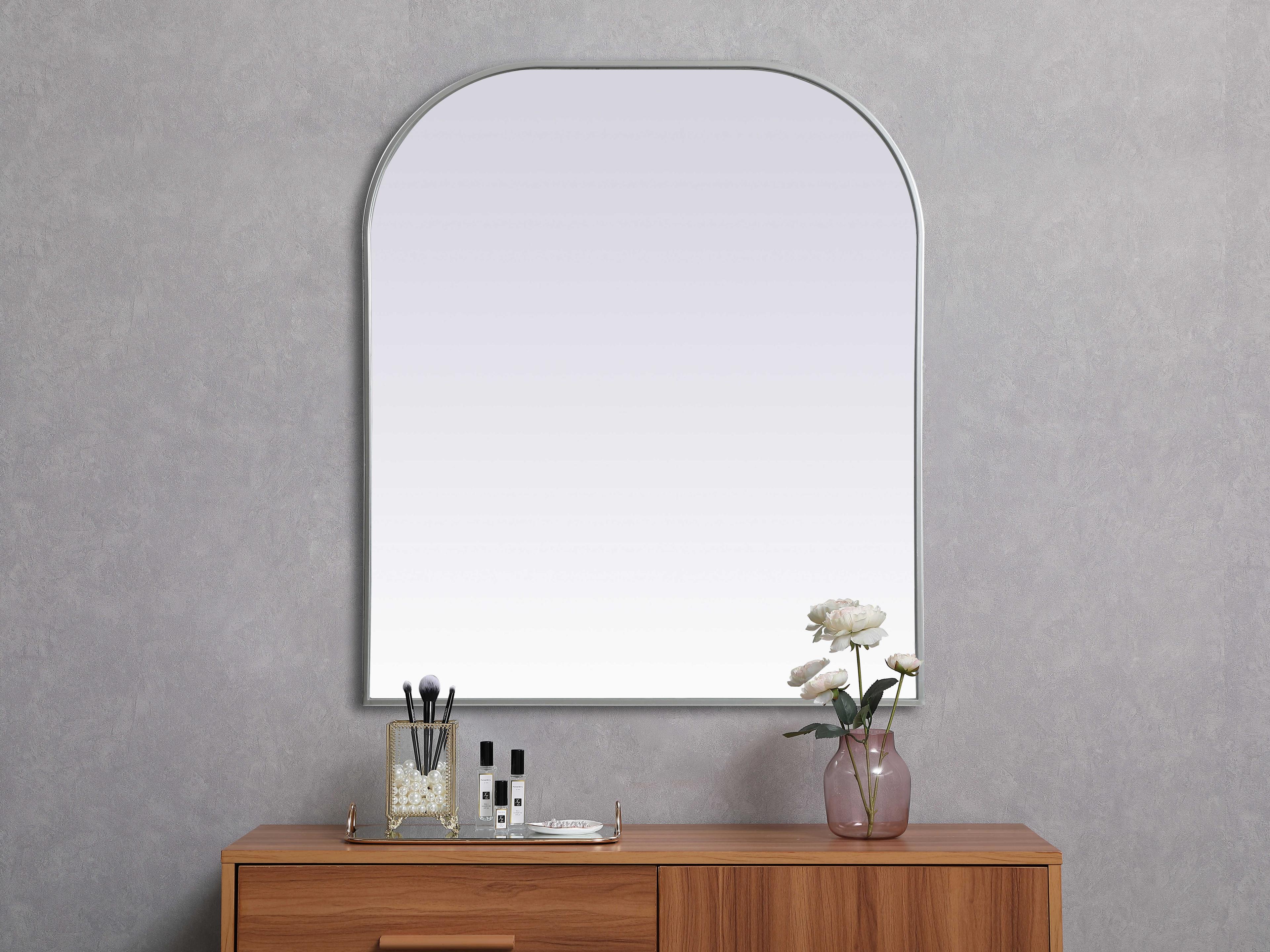 Elegant Lighting Blaire Silver Arch Wall Mirror