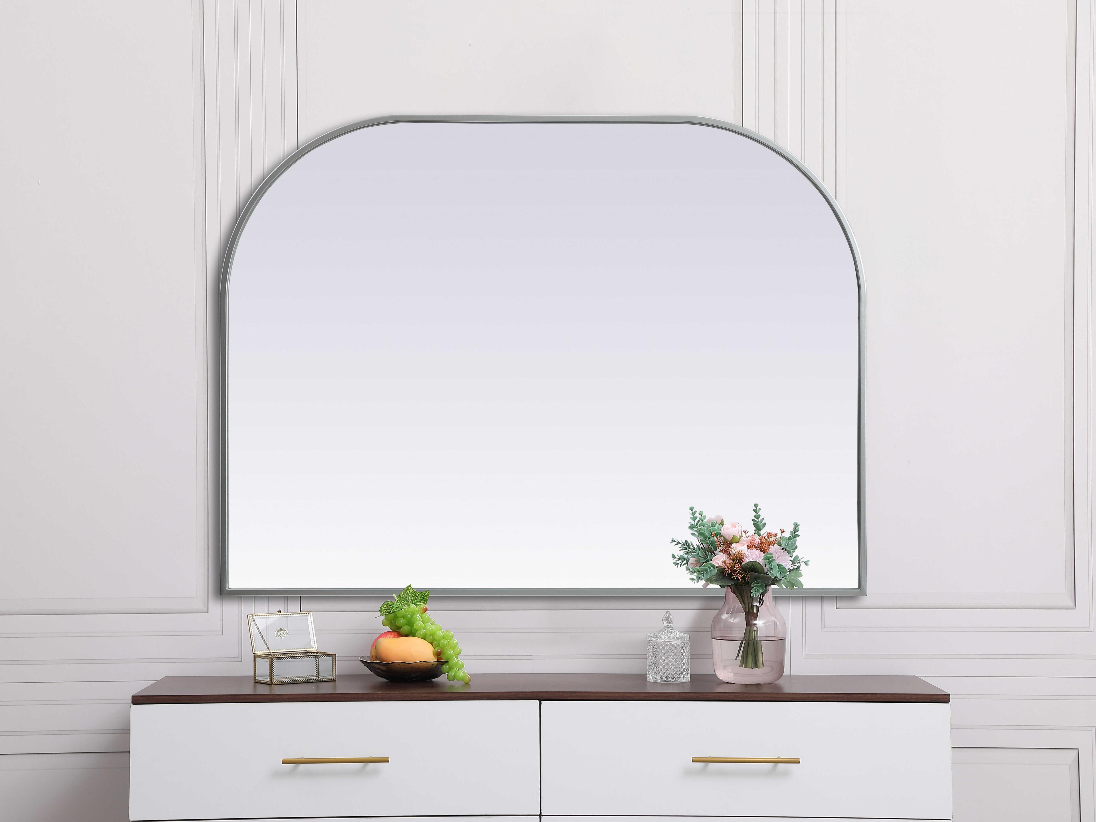 Elegant Lighting Blaire Silver Arch Wall Mirror