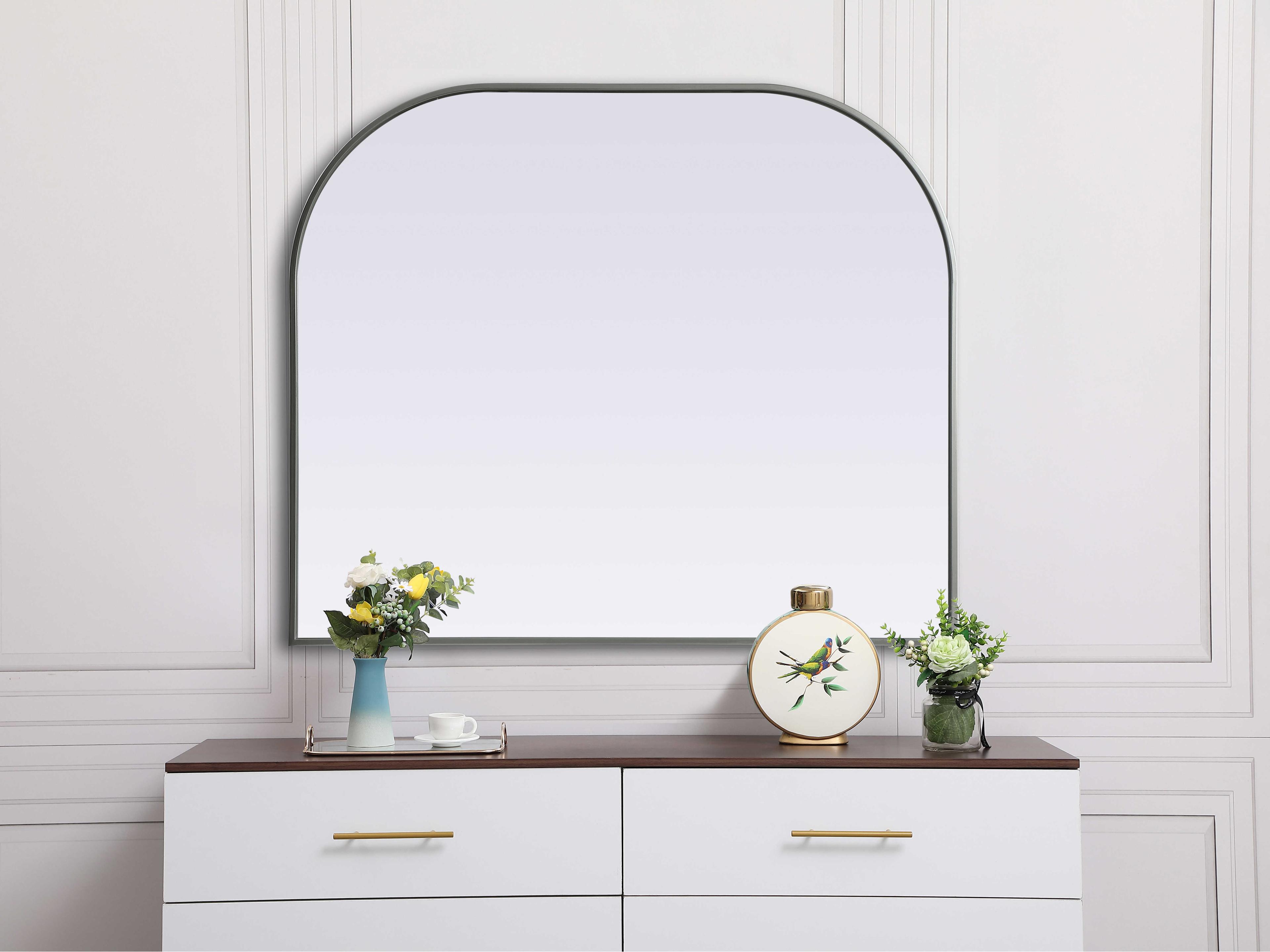 Elegant Lighting Blaire Silver Arch Wall Mirror