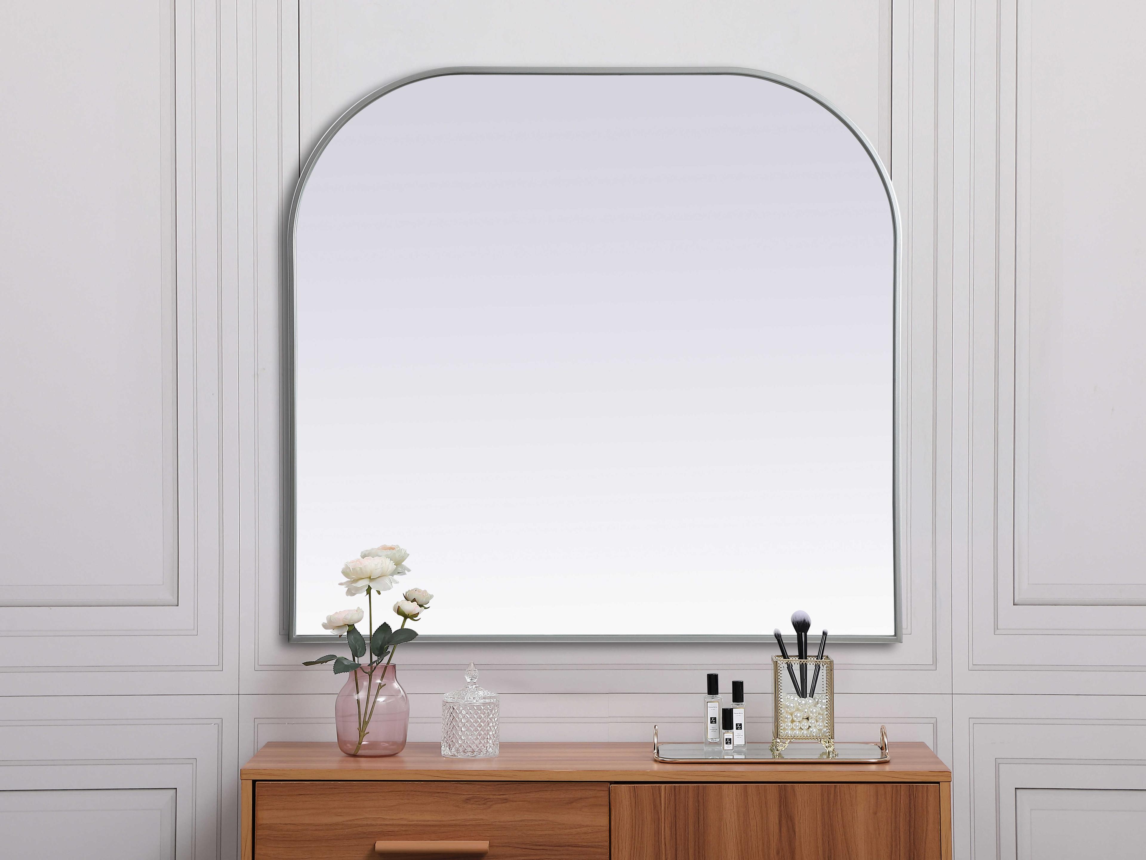 Elegant Lighting Blaire Silver Arch Wall Mirror