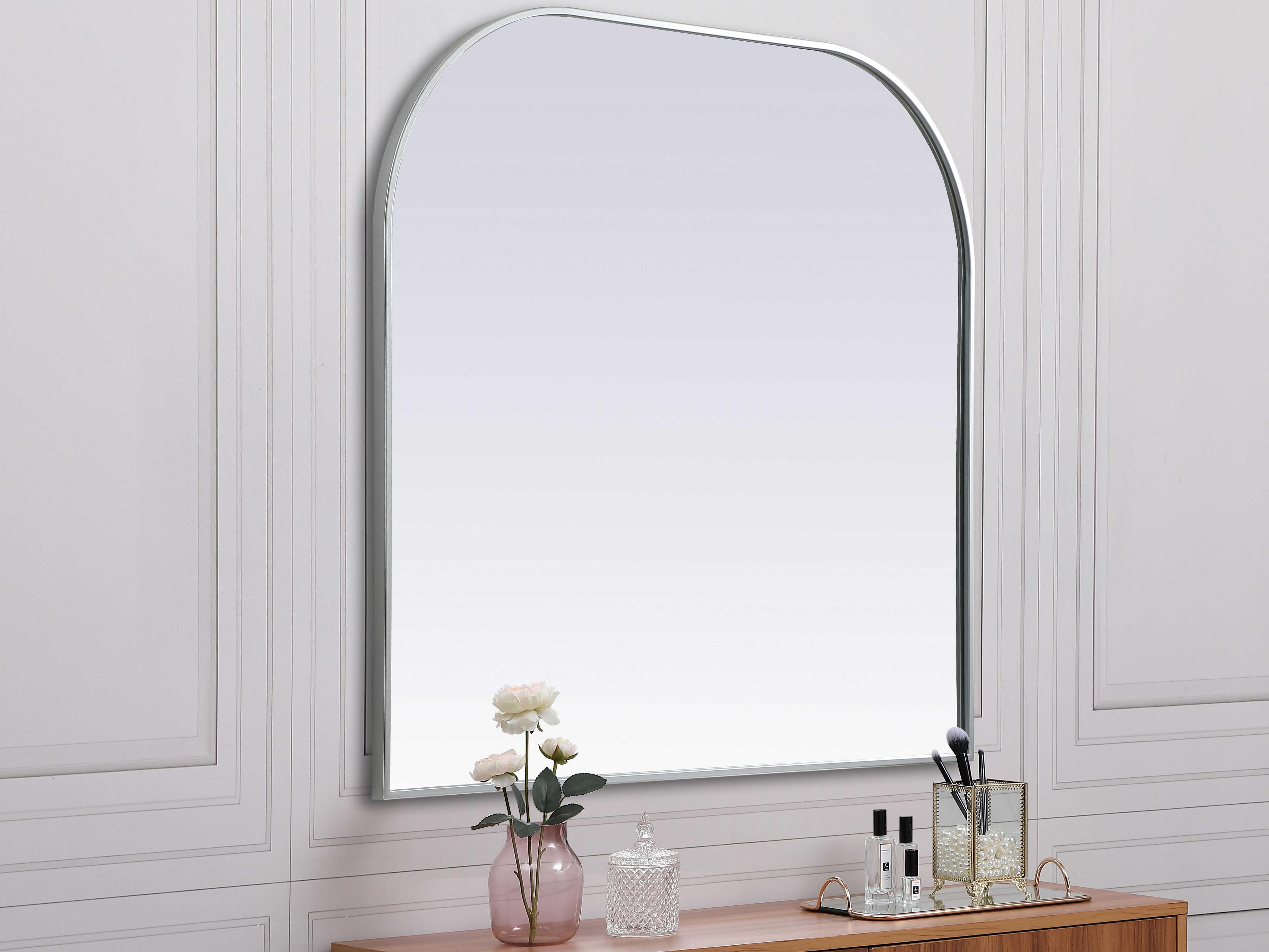 Elegant Lighting Blaire Silver Arch Wall Mirror