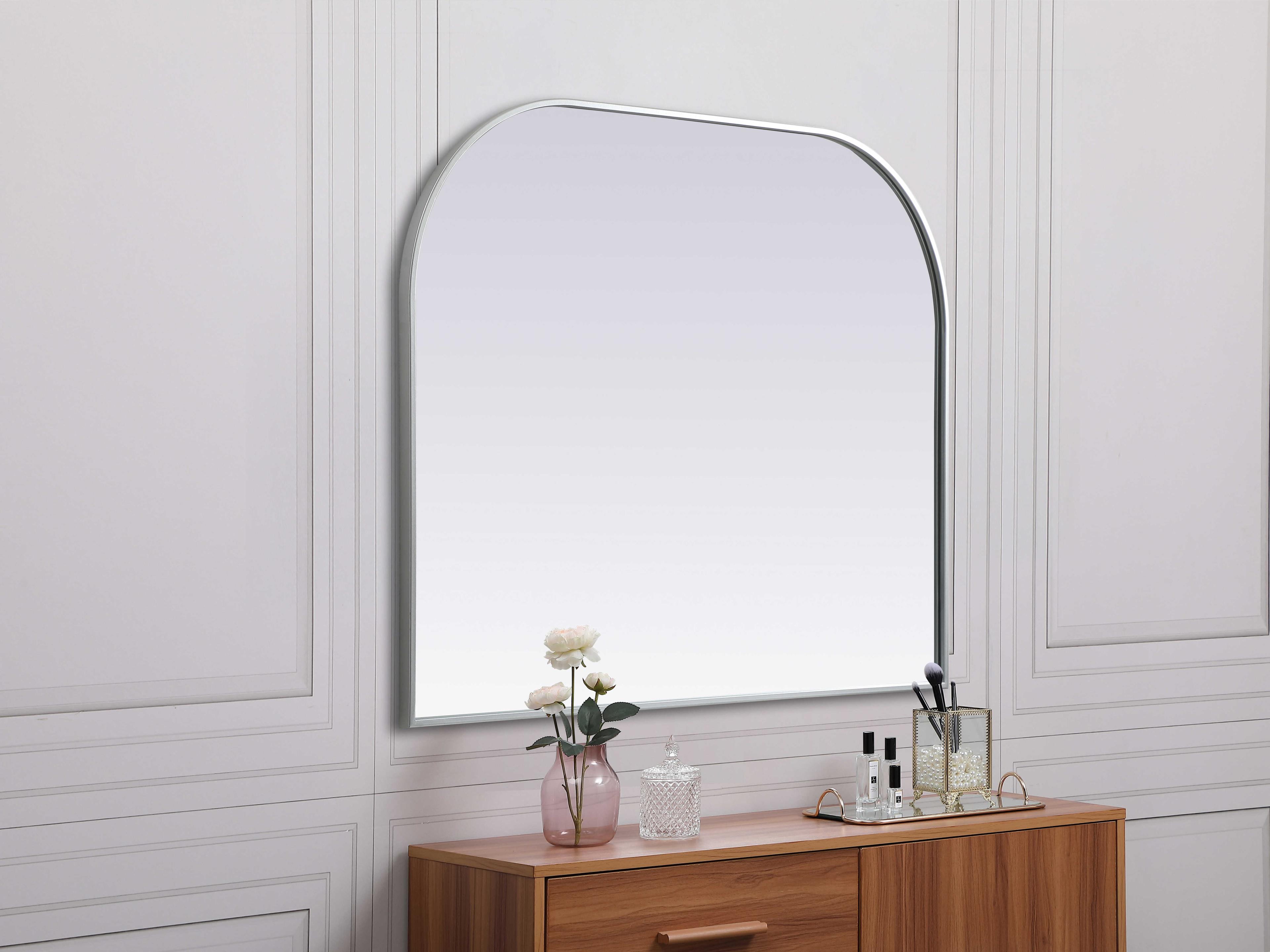 Elegant Lighting Blaire Silver Arch Wall Mirror