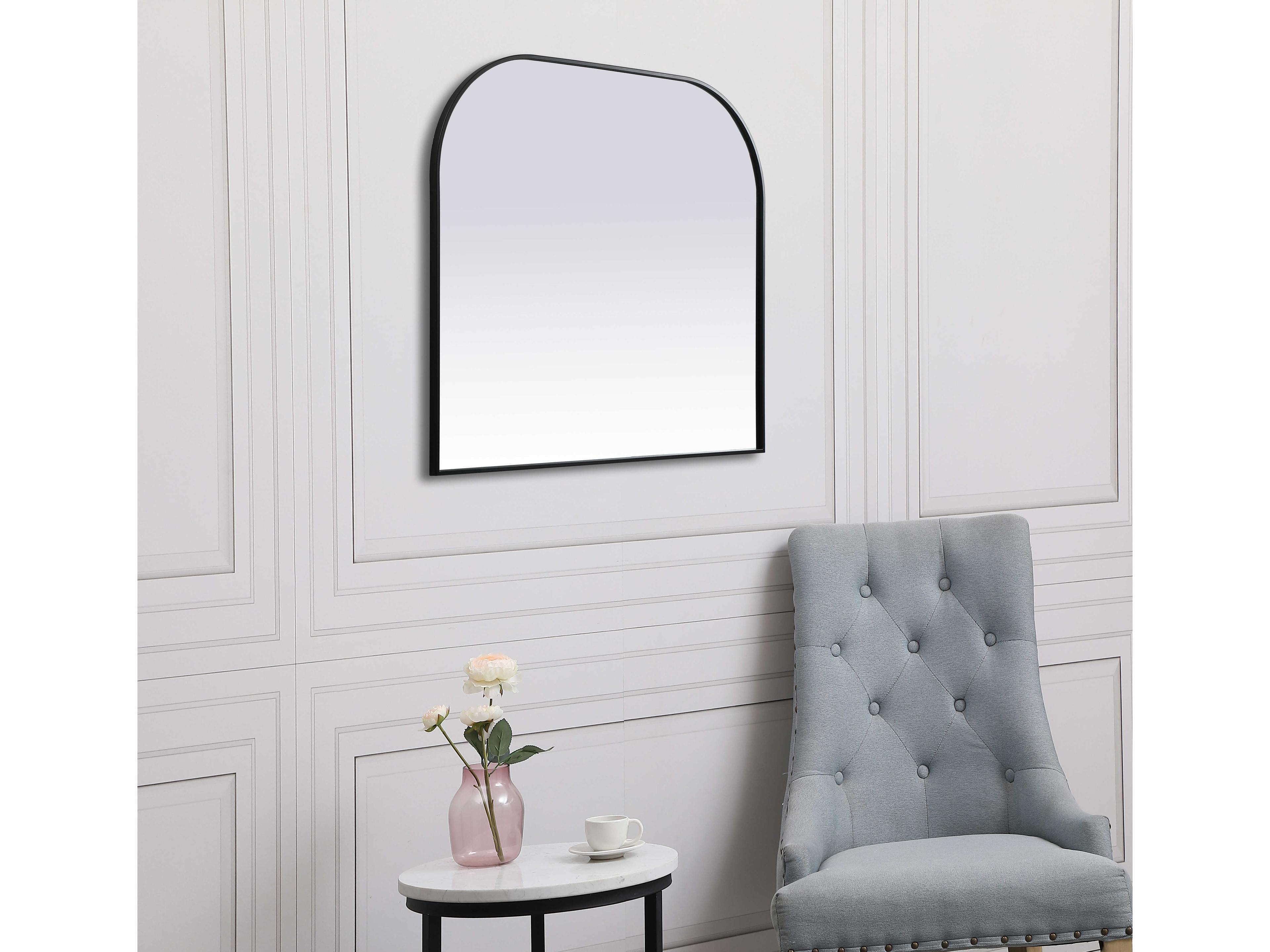 Elegant Lighting Blaire Black Arch Wall Mirror