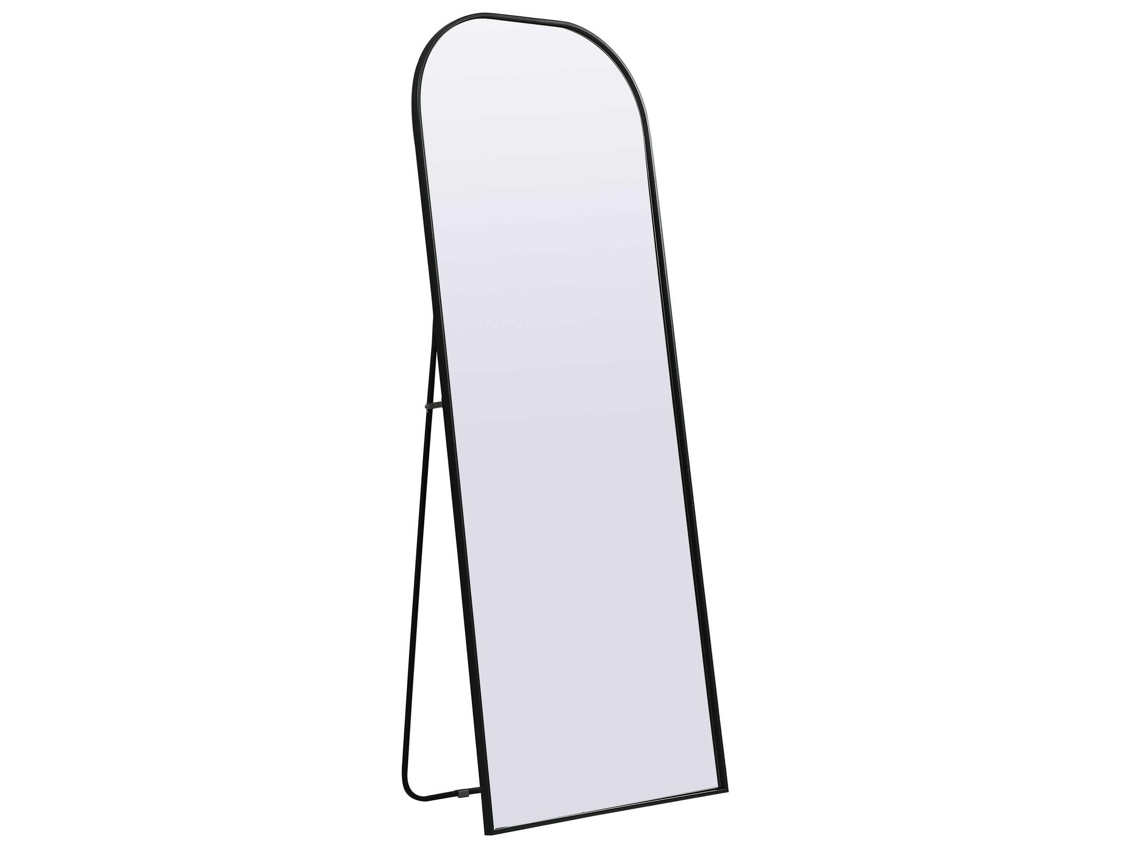 Elegant Lighting Blaire Black Arch Floor Mirror