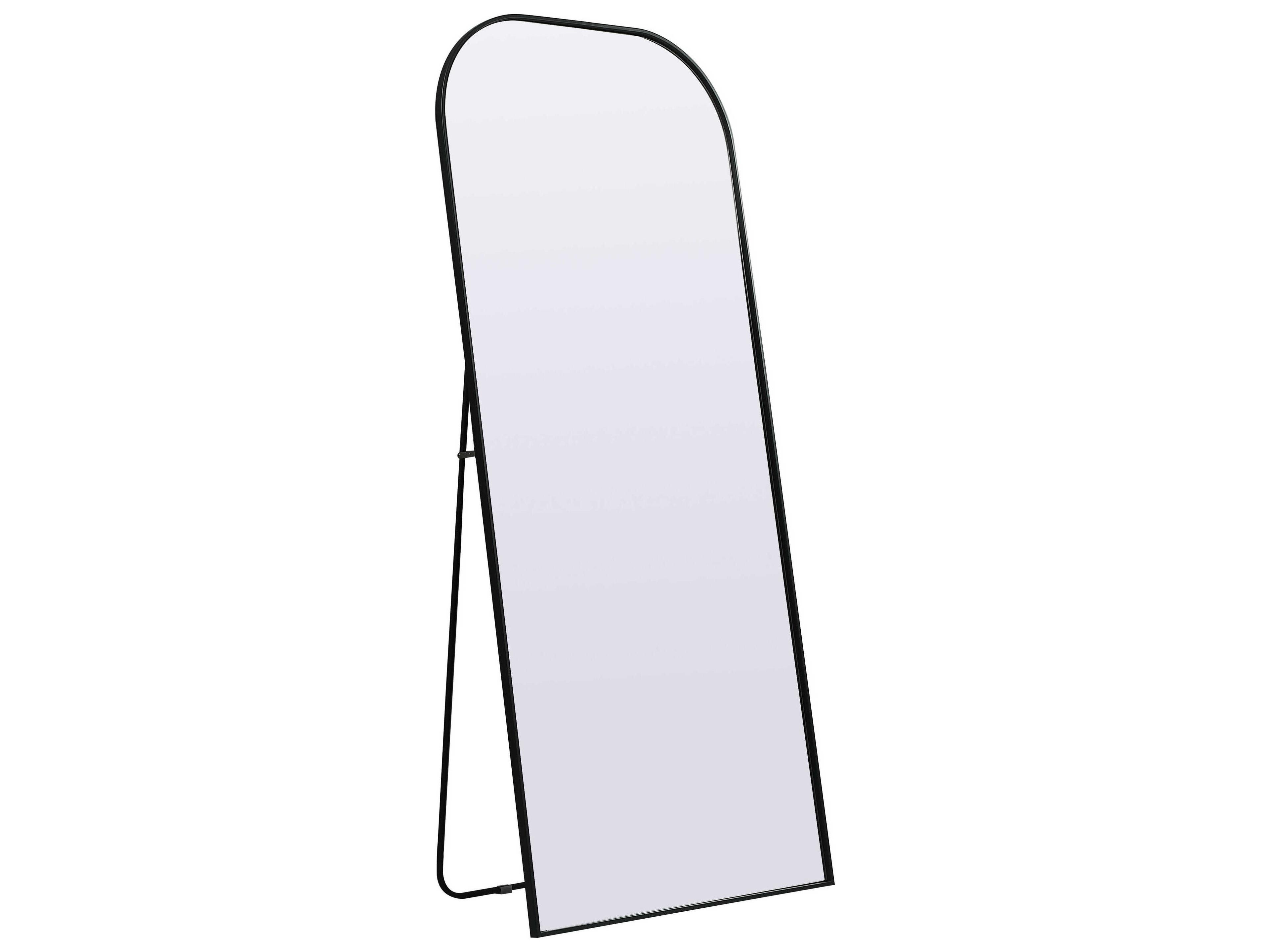 Elegant Lighting Blaire Black Arch Floor Mirror