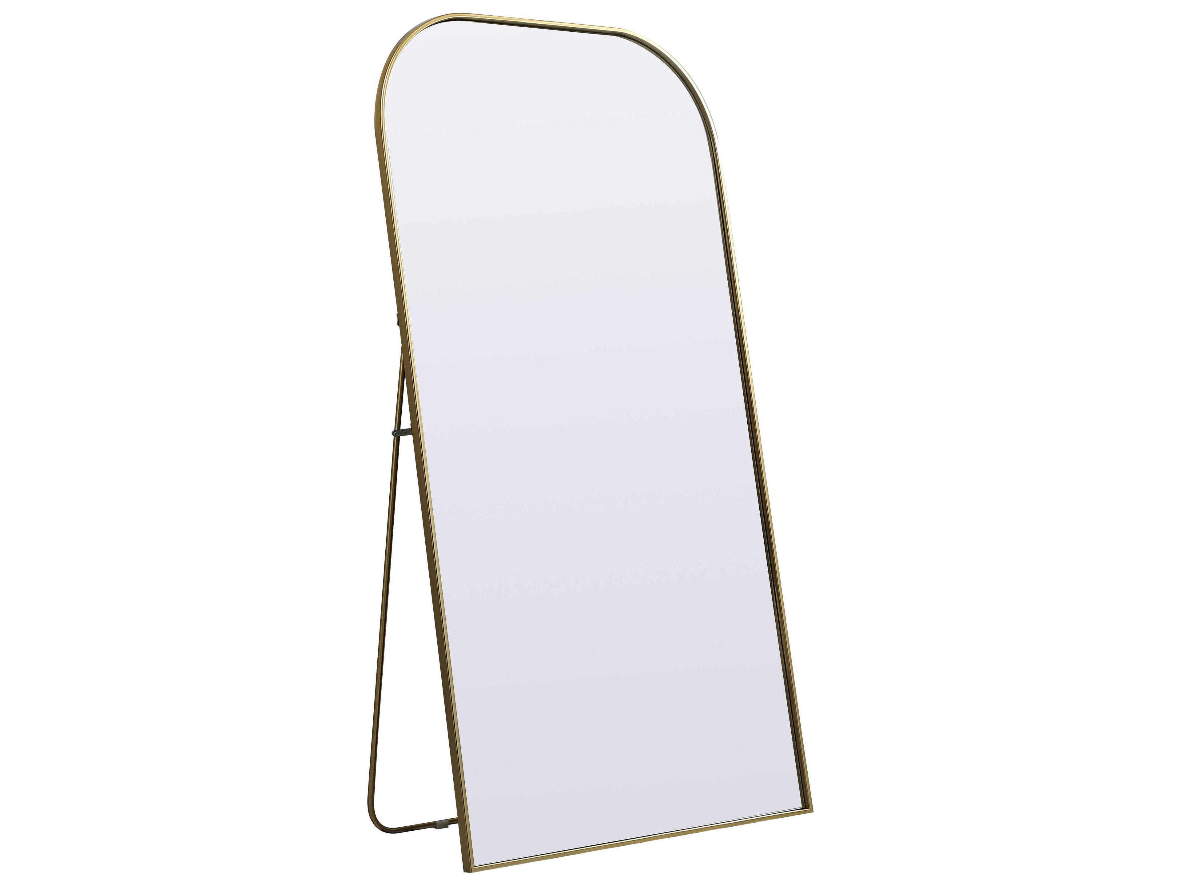 Elegant Lighting Blaire Brass Arch Floor Mirror