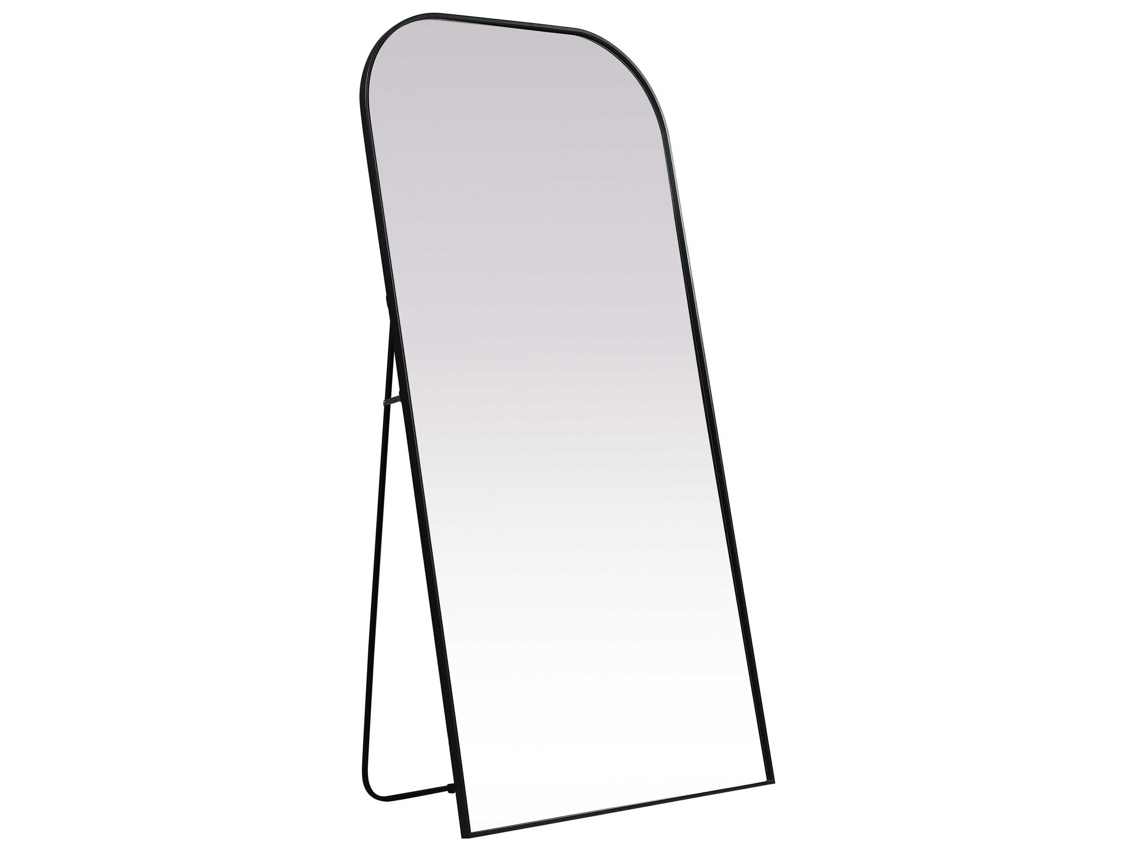 Elegant Lighting Blaire Black Arch Floor Mirror