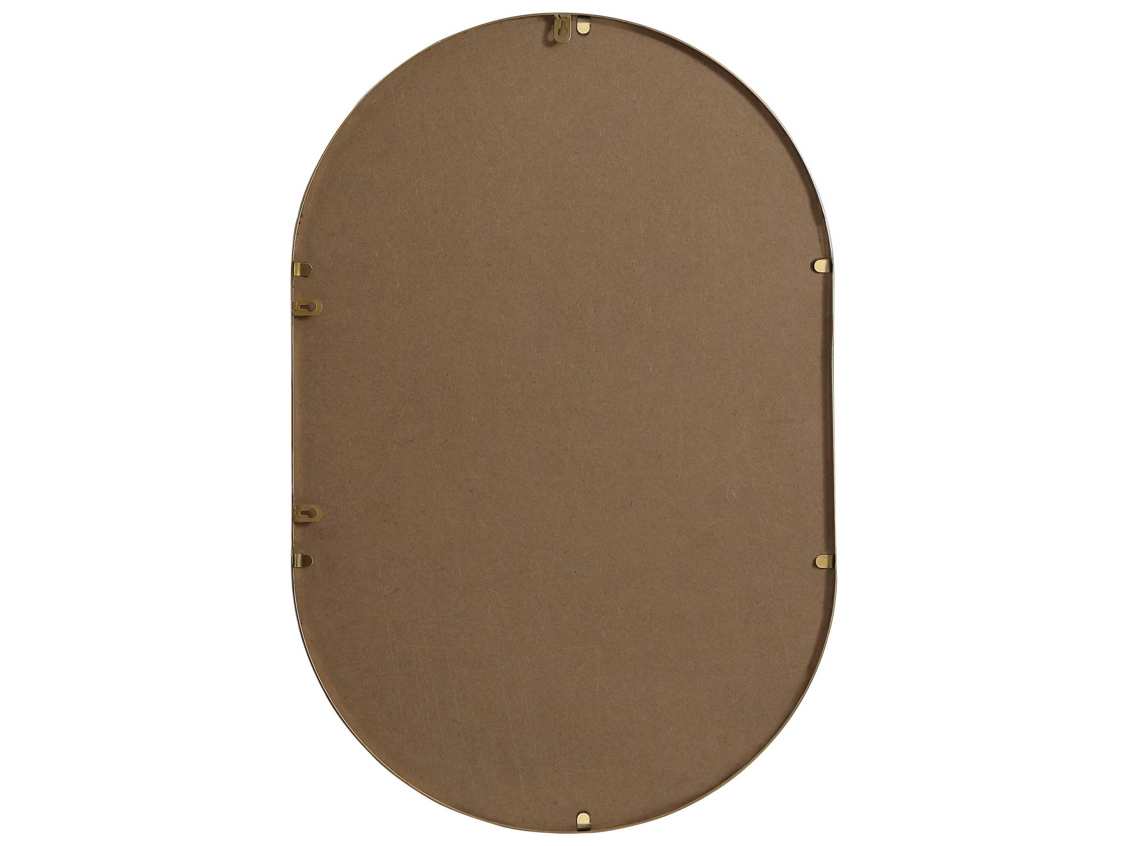 Elegant Lighting Asha Brass Oval Wall Mirror