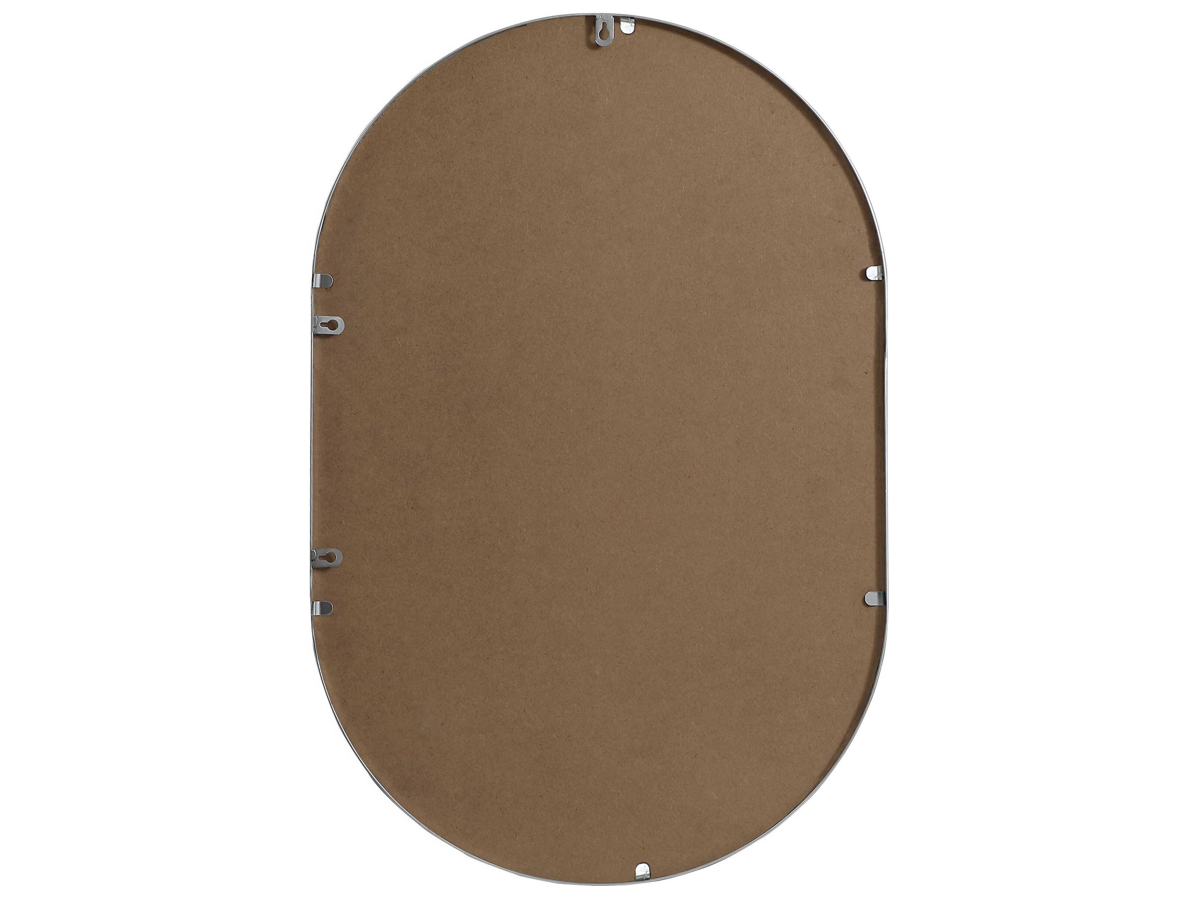 Elegant Lighting Asha Silver Oval Wall Mirror