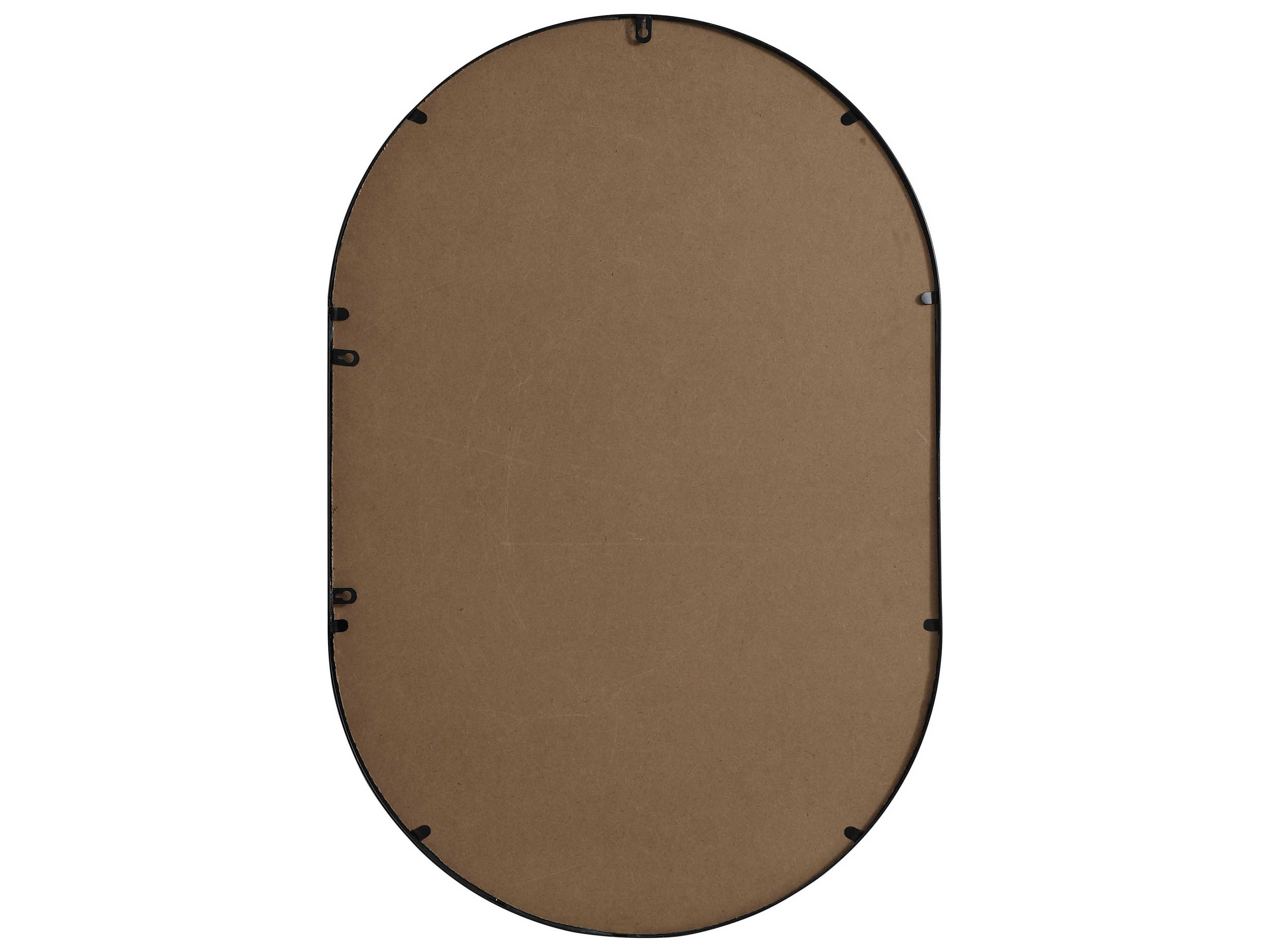 Elegant Lighting Asha Black Oval Wall Mirror