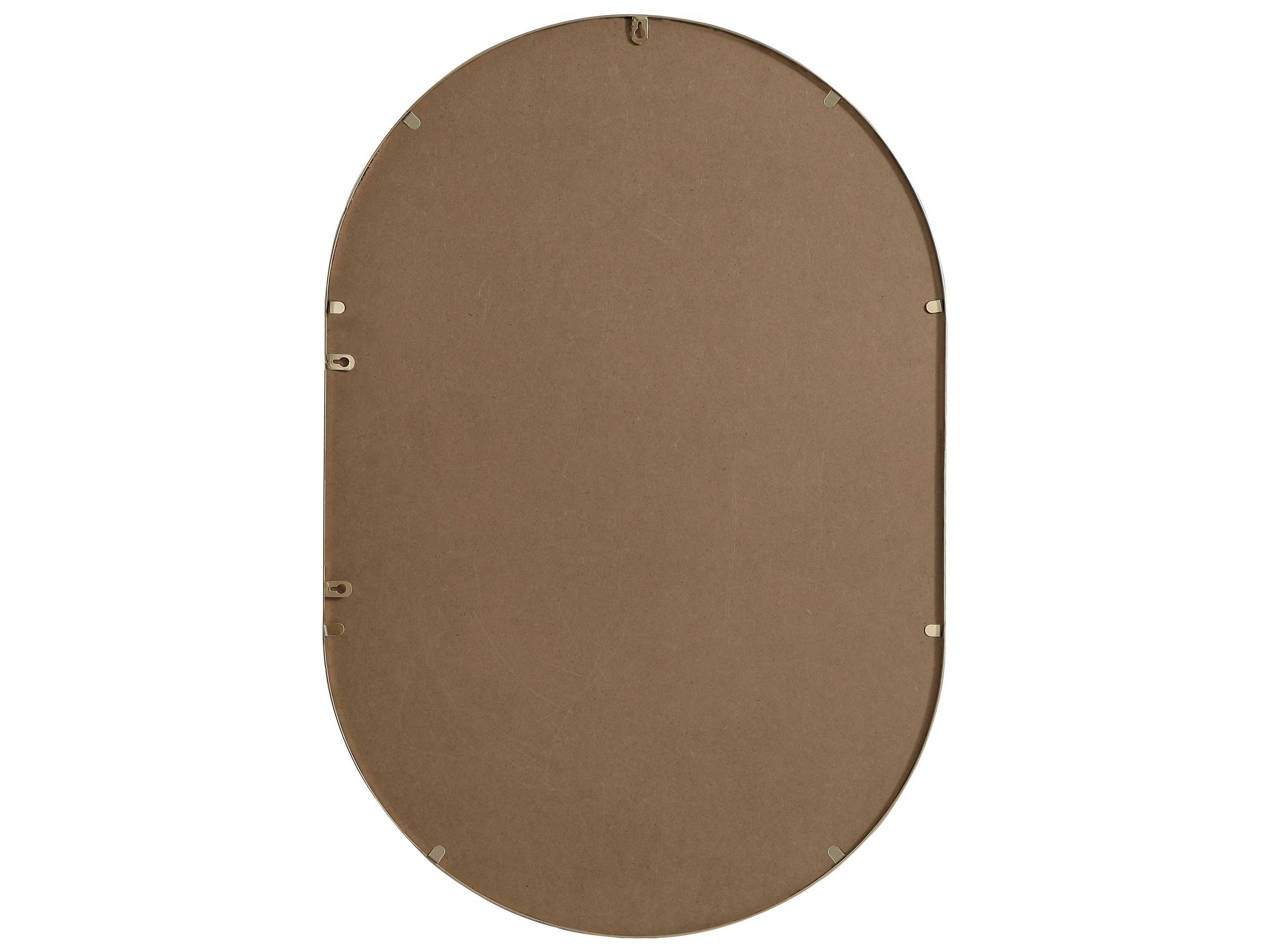 Elegant Lighting Asha Brass Oval Wall Mirror