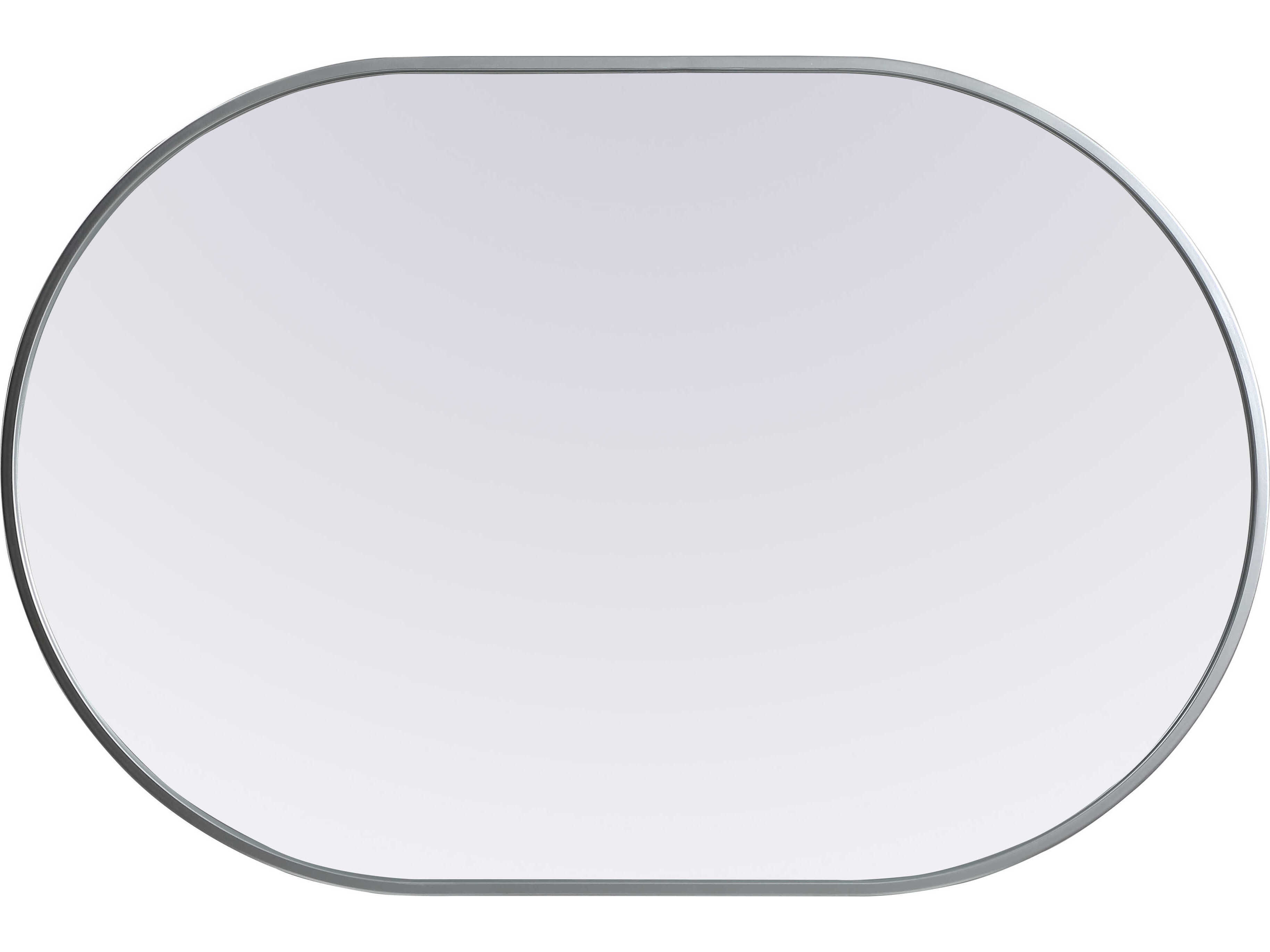 Elegant Lighting Asha Silver Oval Wall Mirror