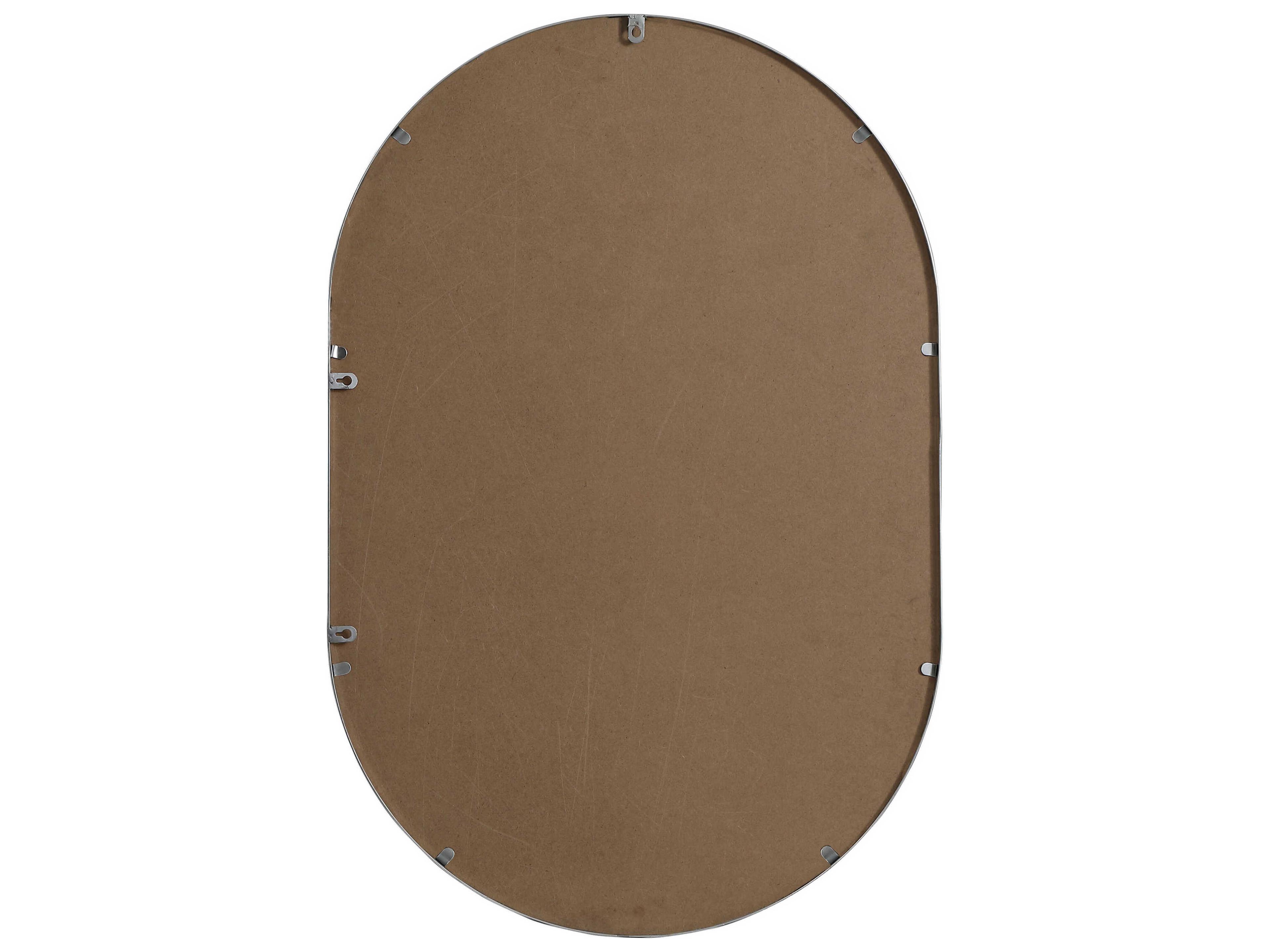 Elegant Lighting Asha Silver Oval Wall Mirror