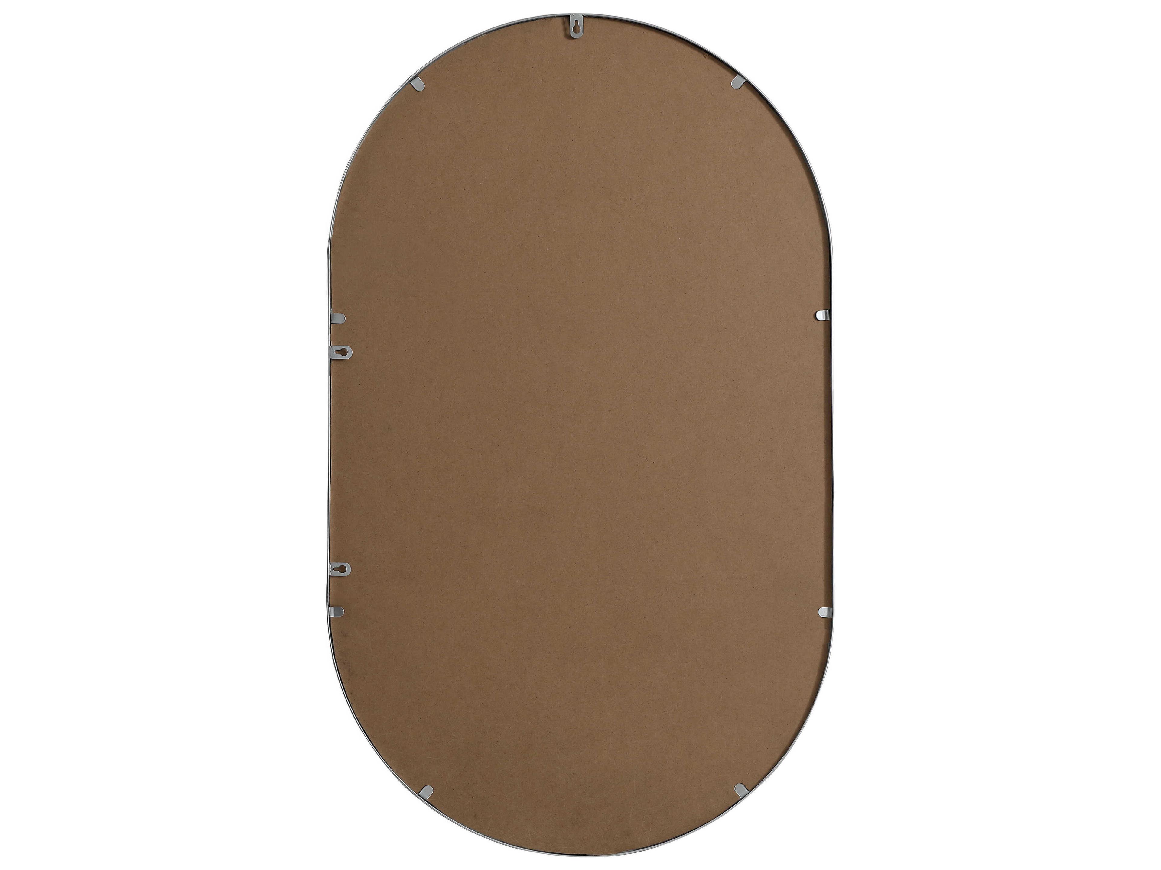 Elegant Lighting Asha Silver Oval Wall Mirror