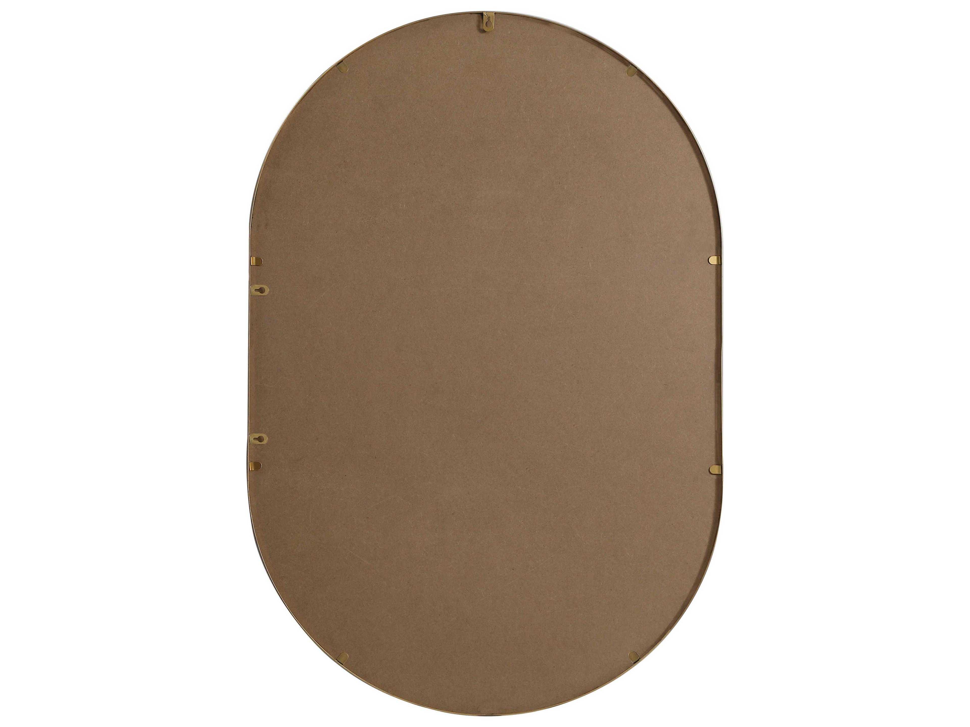 Elegant Lighting Asha Brass Oval Wall Mirror