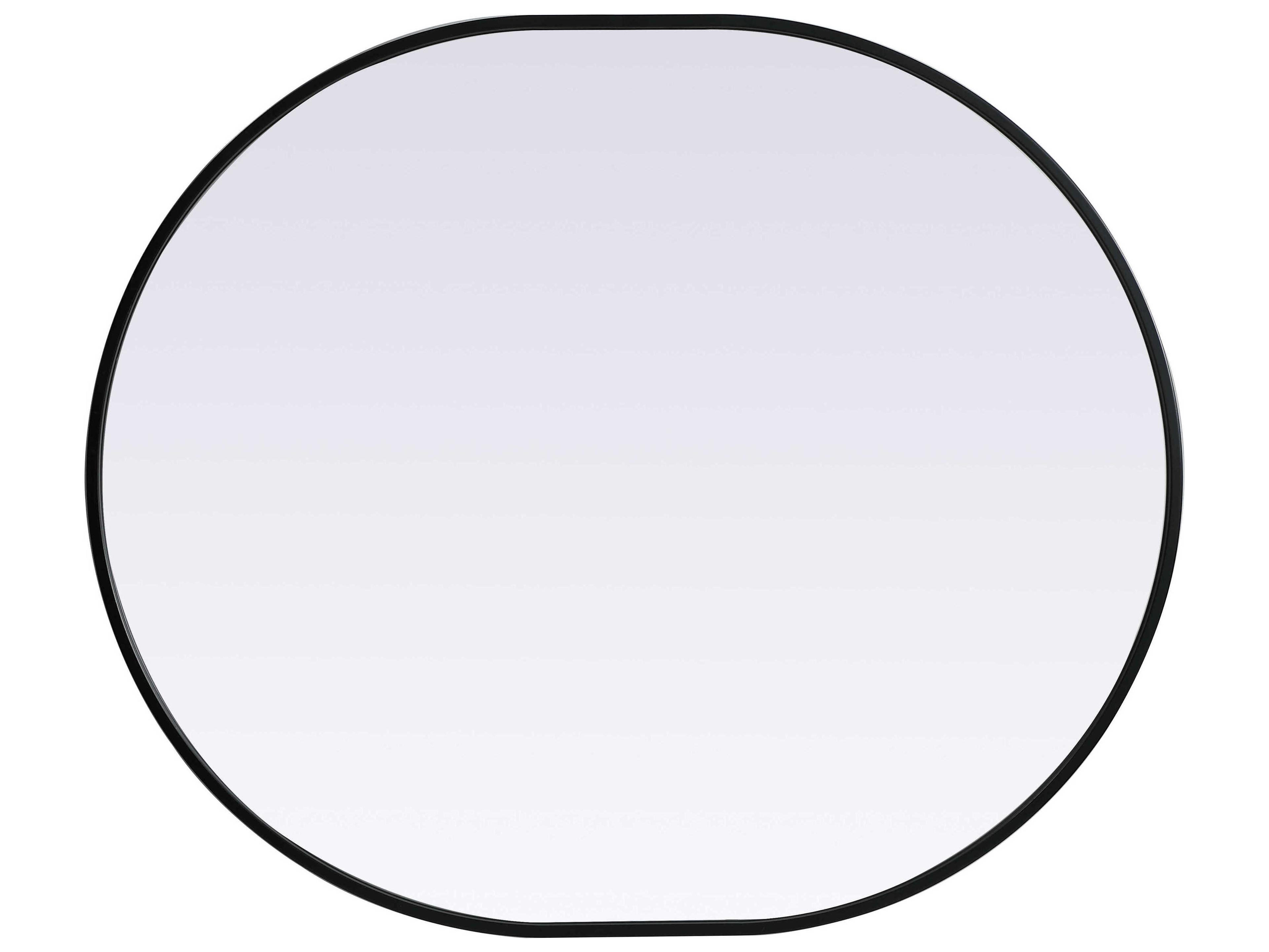 Elegant Lighting Asha Black Oval Wall Mirror