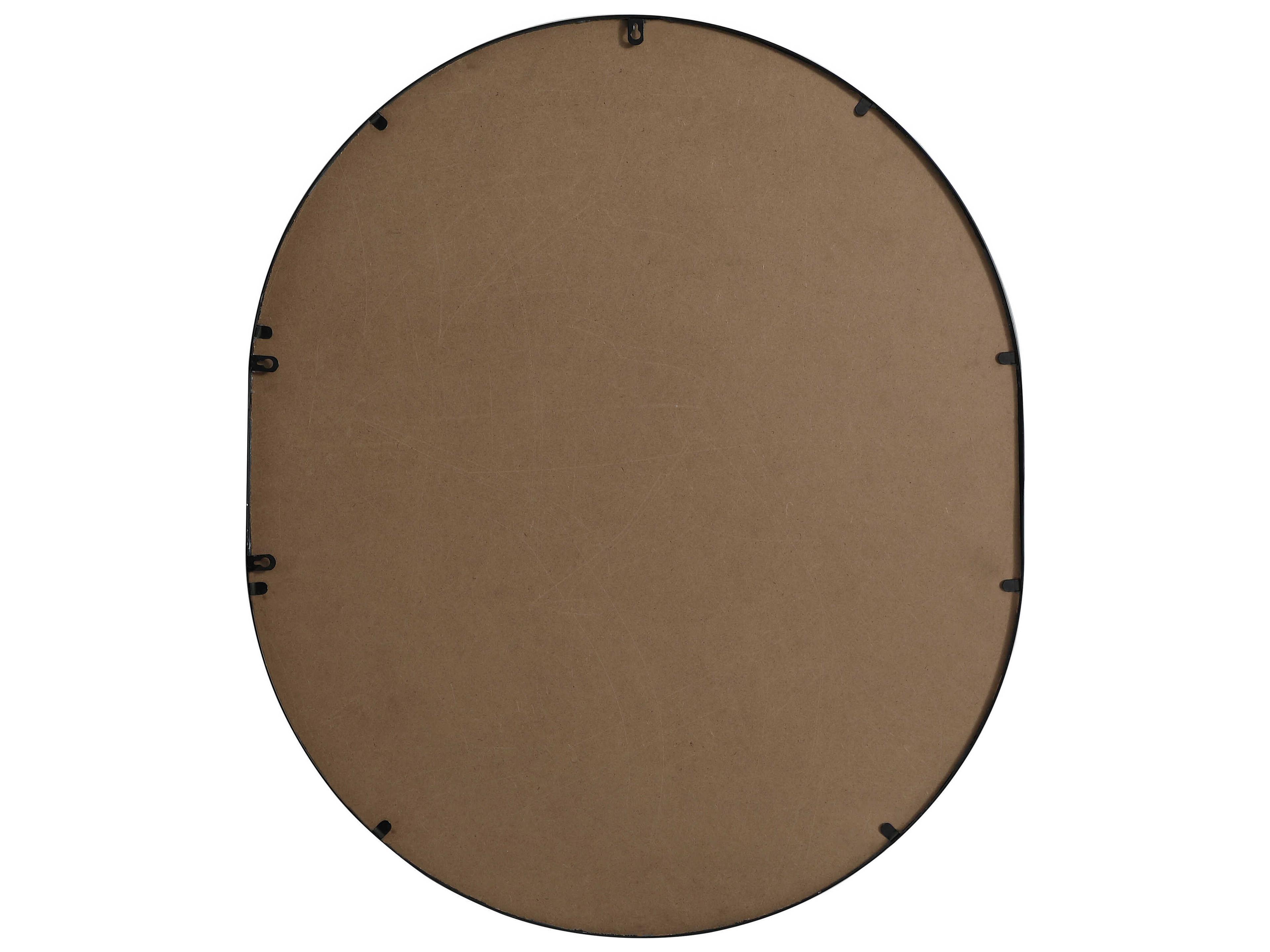 Elegant Lighting Asha Black Oval Wall Mirror