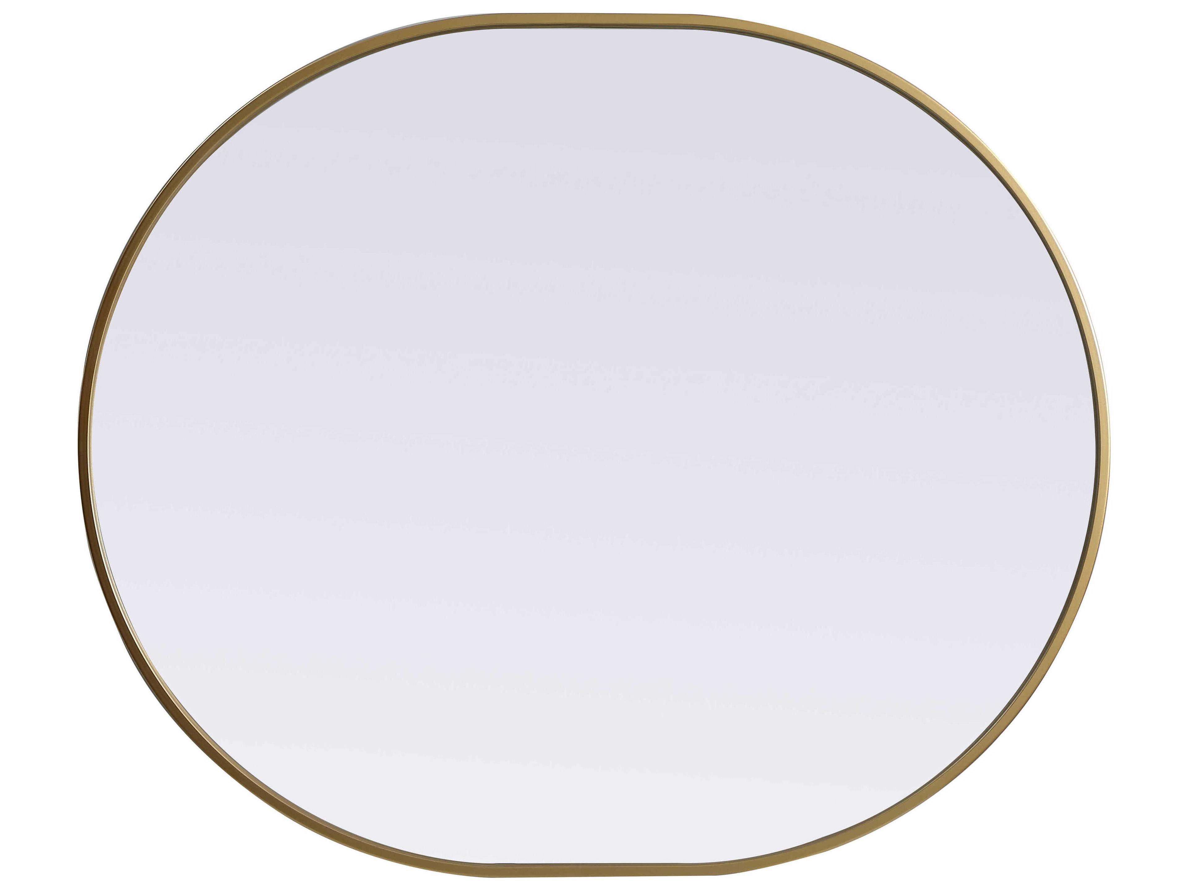 Elegant Lighting Asha Brass Oval Wall Mirror
