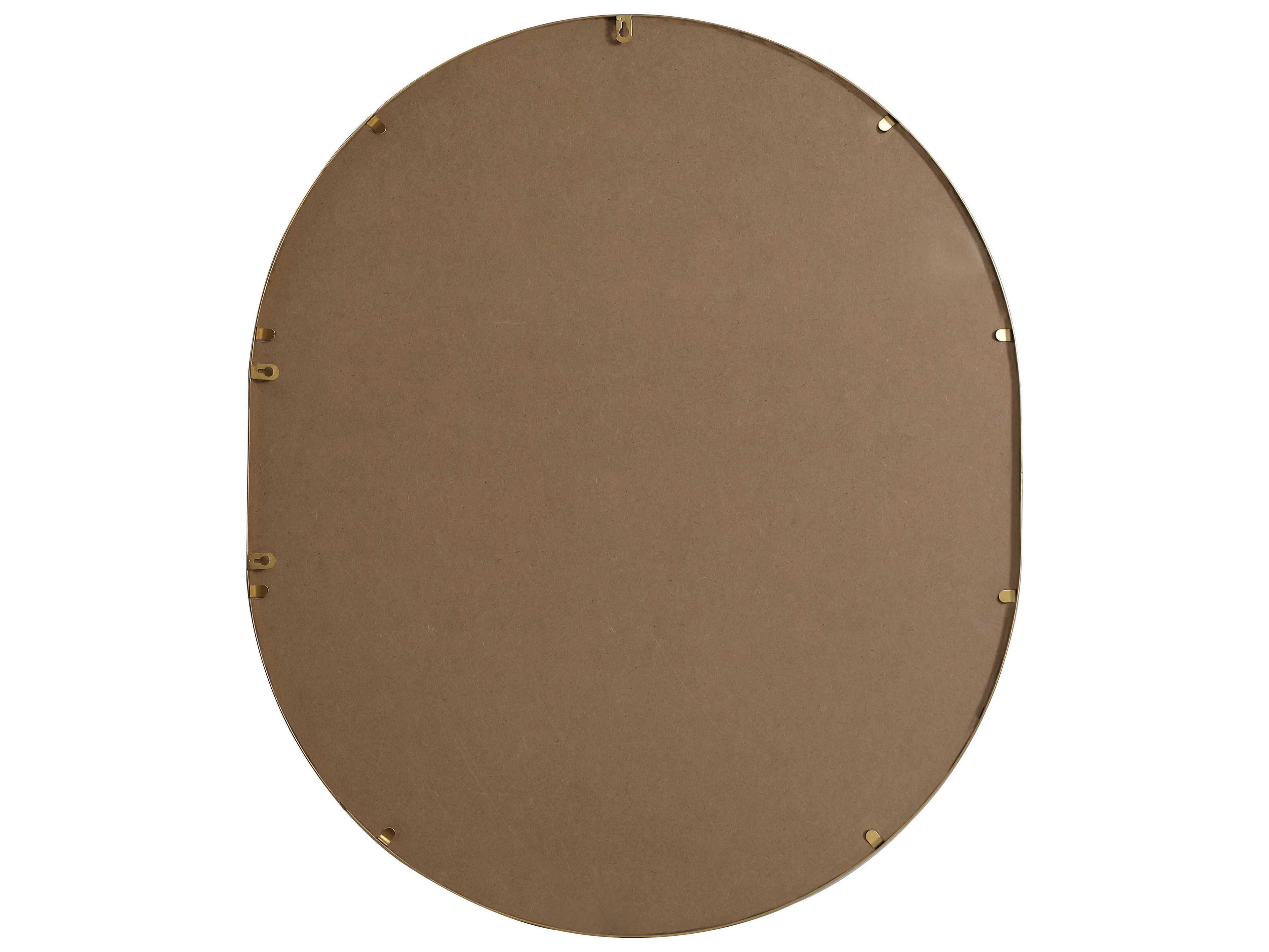 Elegant Lighting Asha Brass Oval Wall Mirror