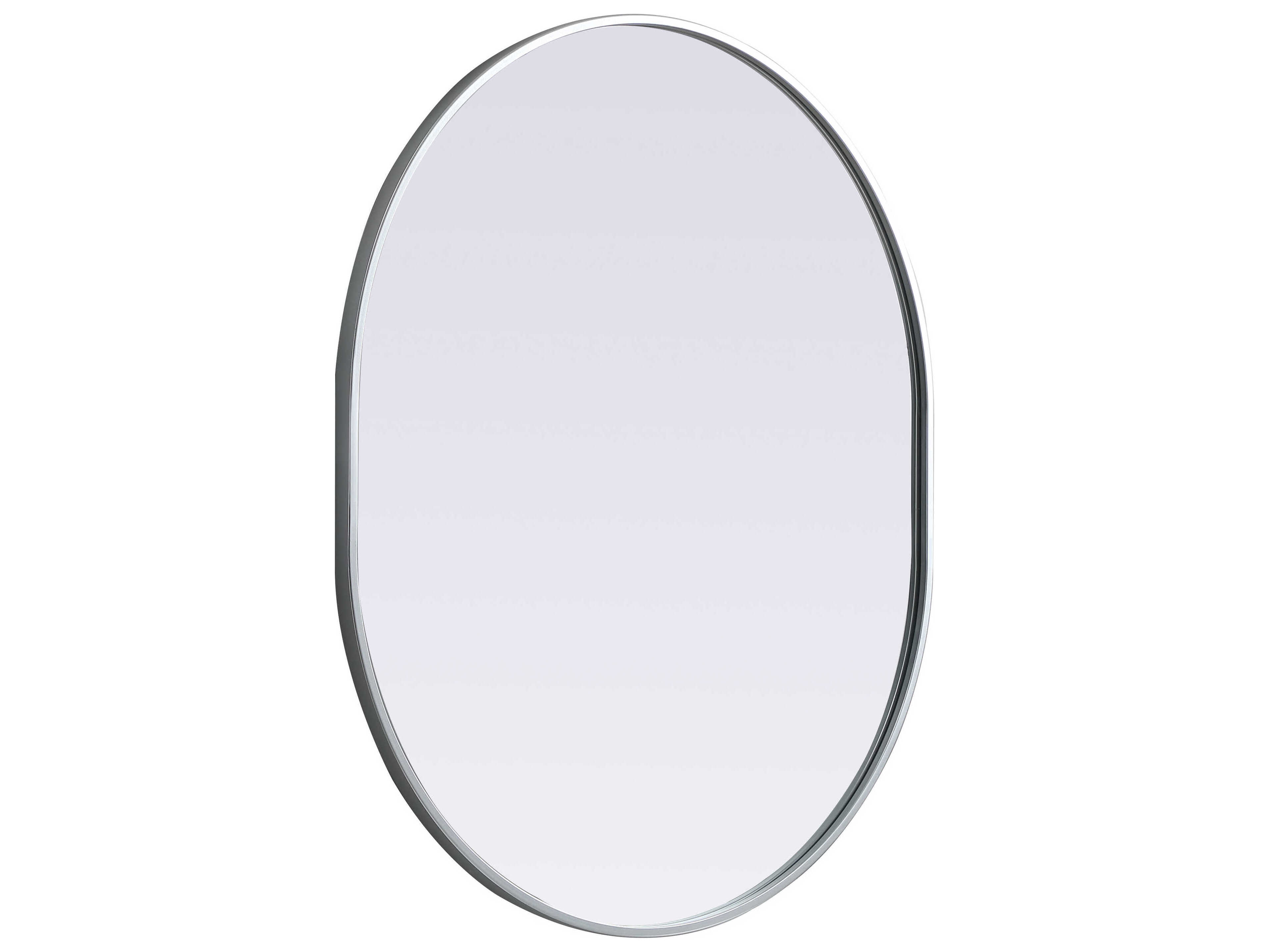 Elegant Lighting Asha Silver Oval Wall Mirror