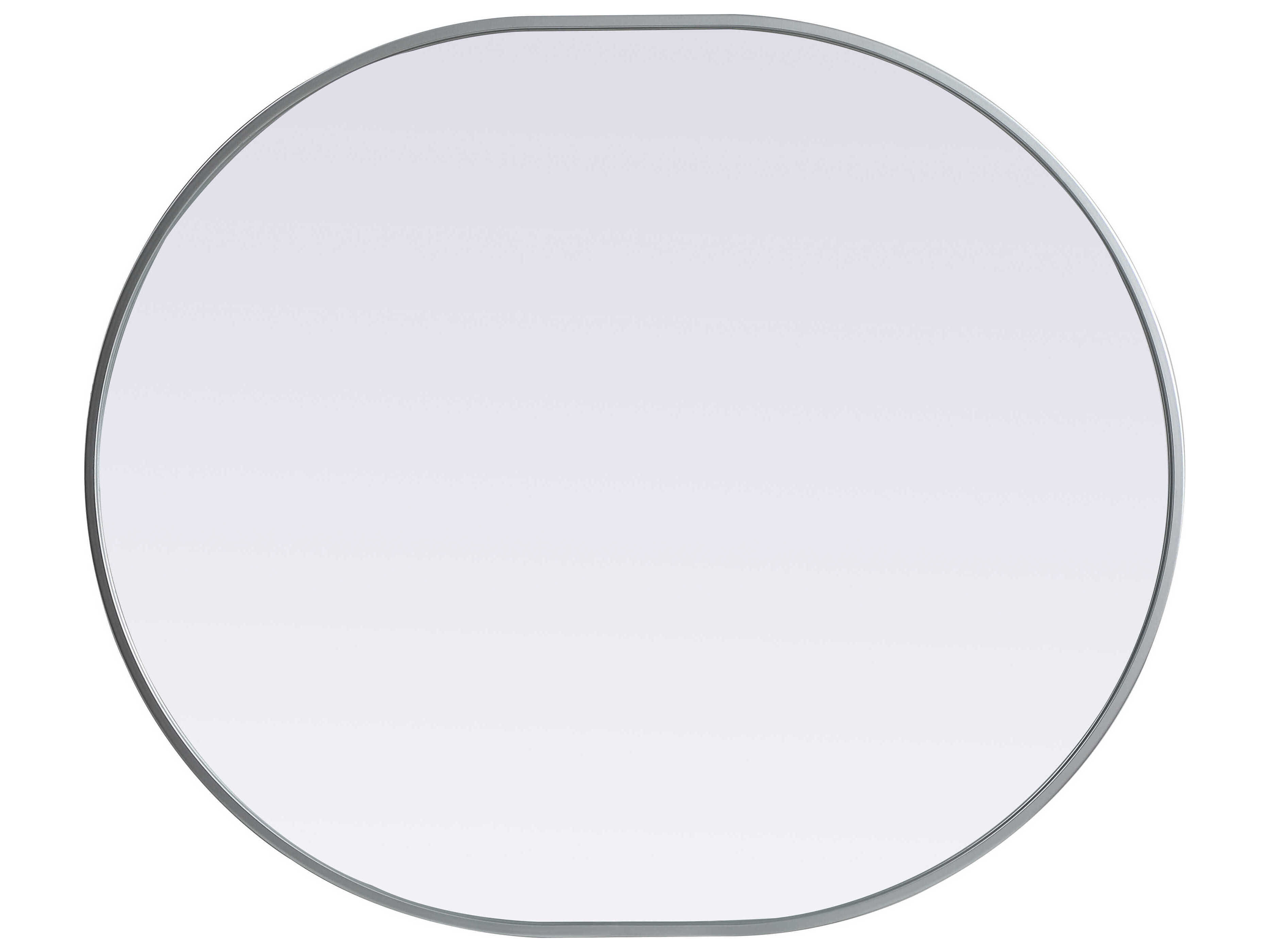 Elegant Lighting Asha Silver Oval Wall Mirror