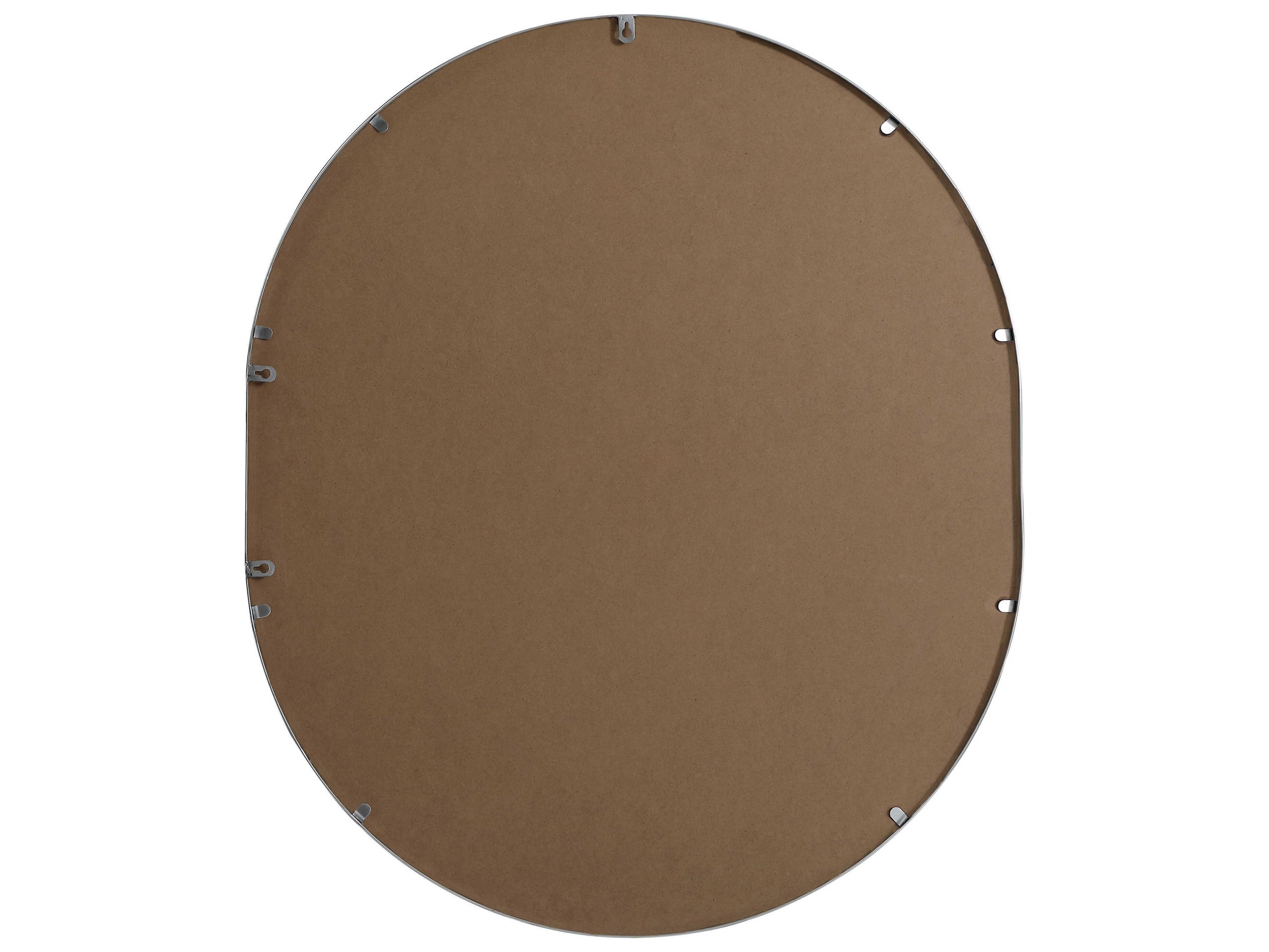 Elegant Lighting Asha Silver Oval Wall Mirror