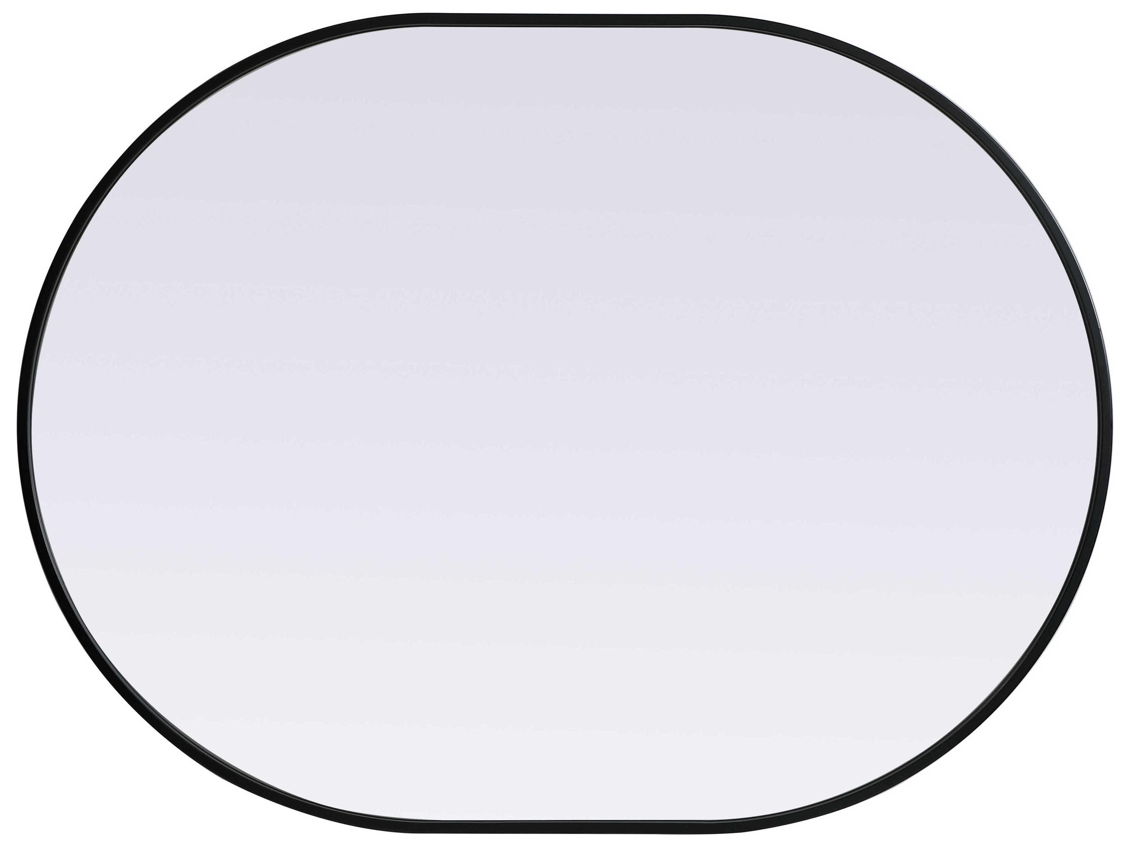 Elegant Lighting Asha Black Oval Wall Mirror