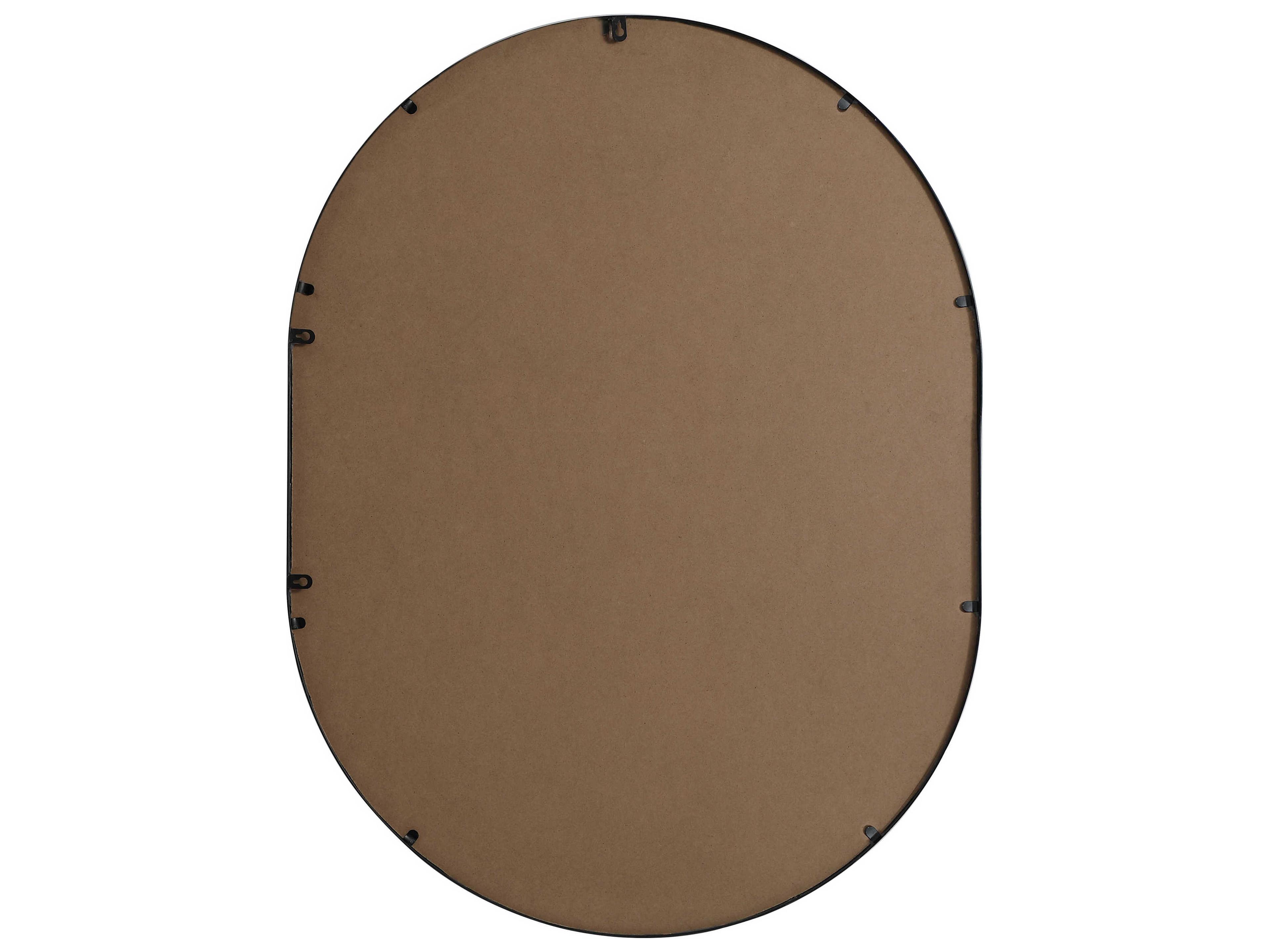 Elegant Lighting Asha Black Oval Wall Mirror