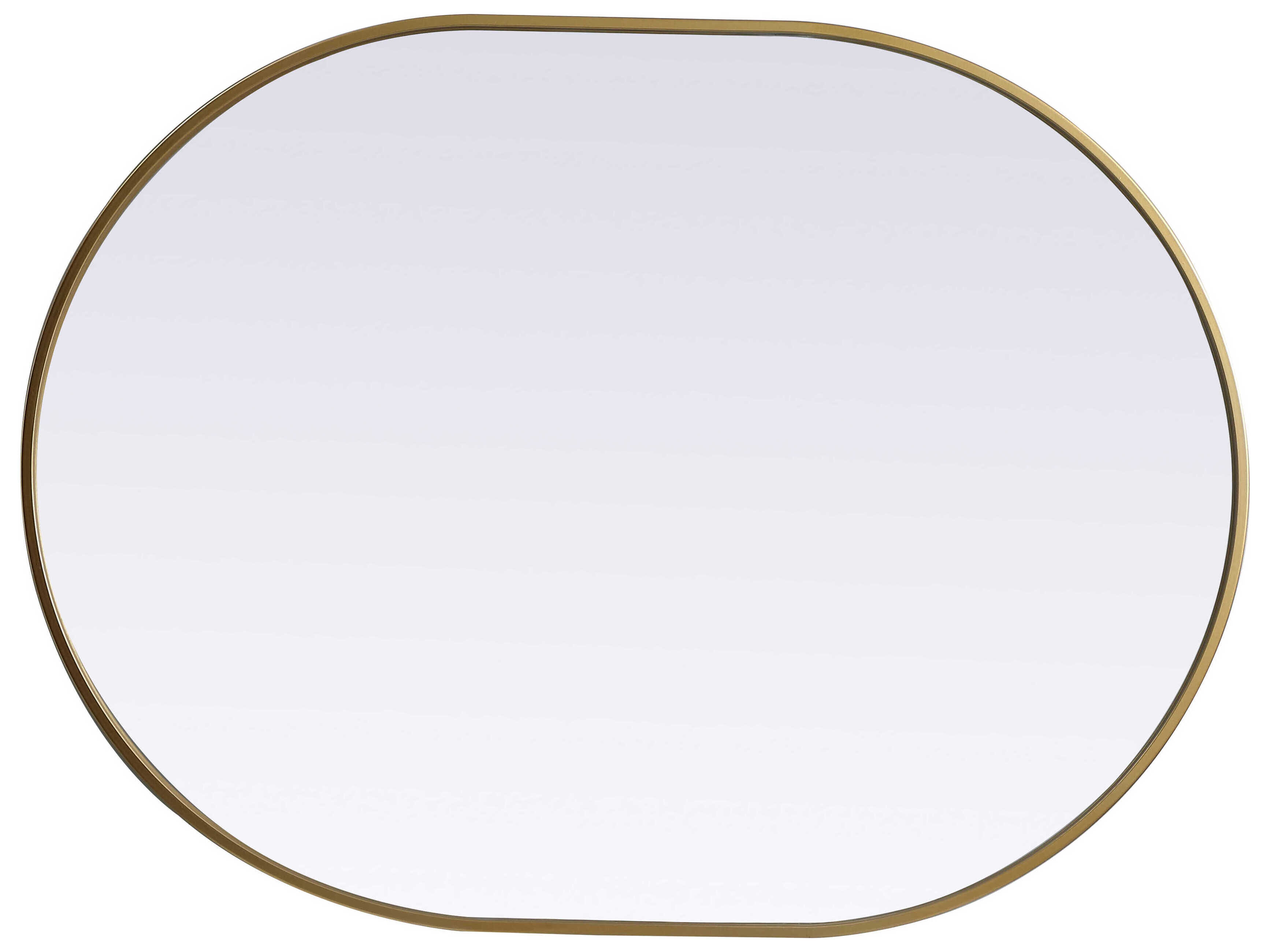 Elegant Lighting Asha Brass Oval Wall Mirror