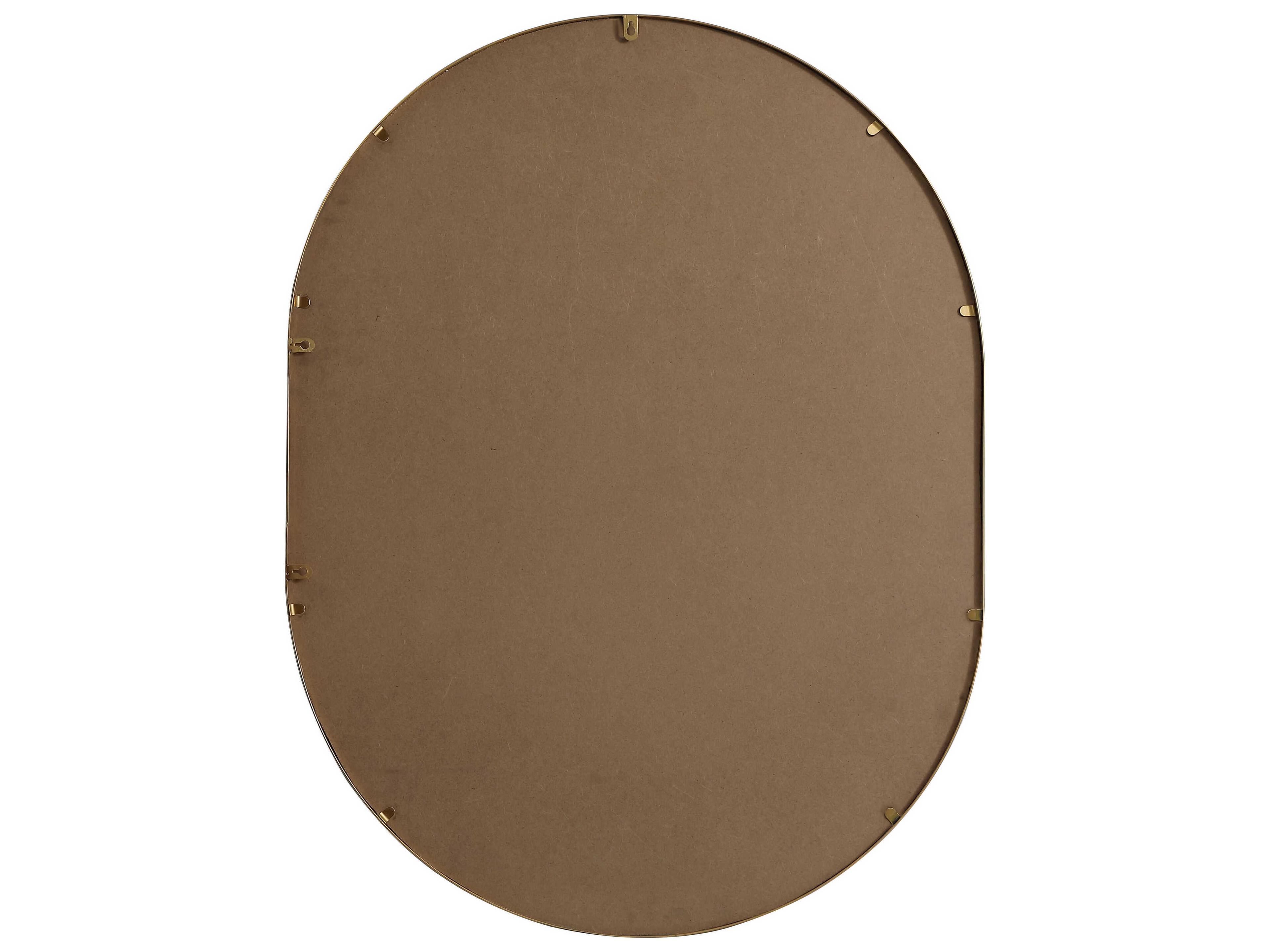 Elegant Lighting Asha Brass Oval Wall Mirror