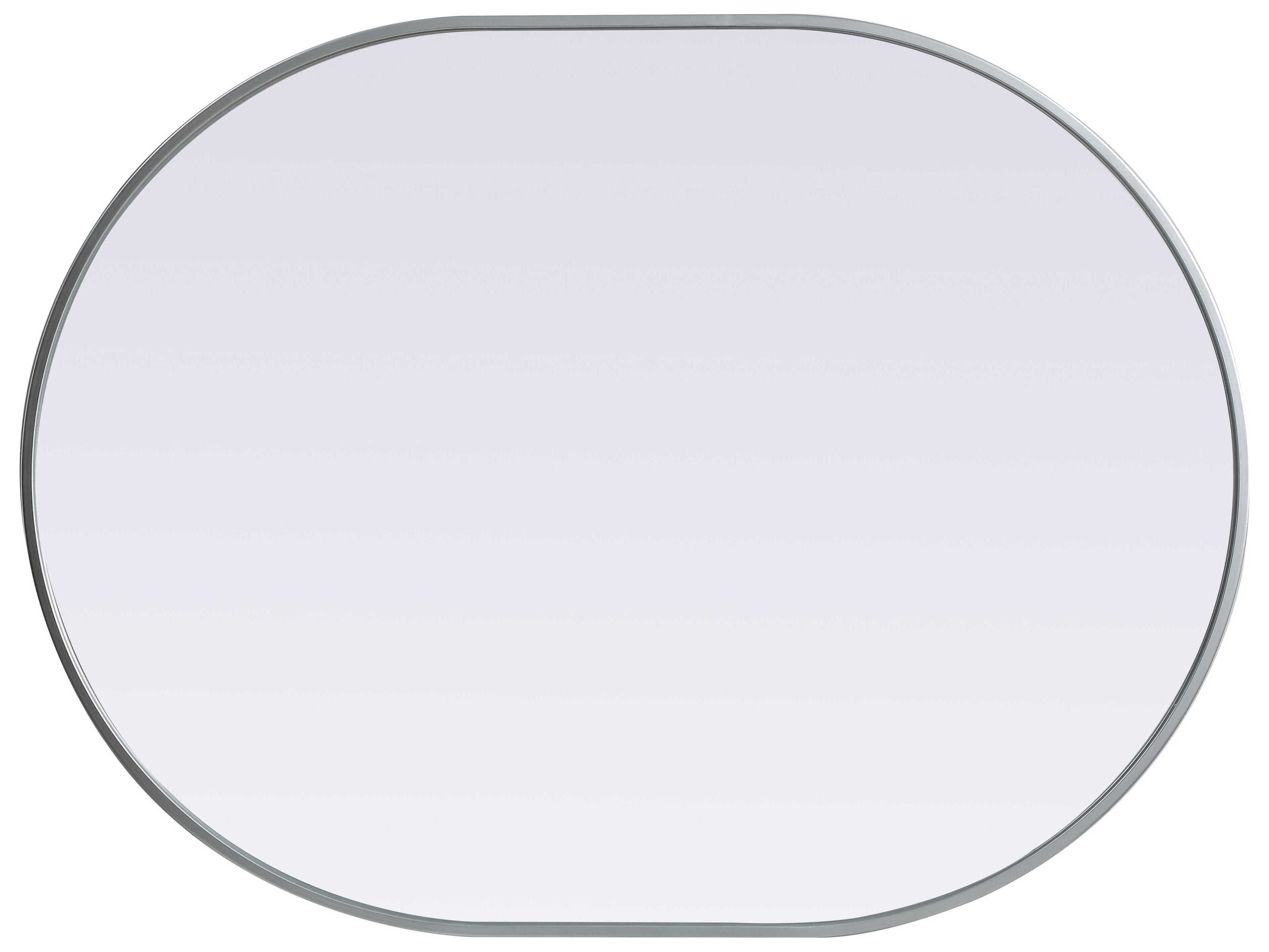 Elegant Lighting Asha Silver Oval Wall Mirror