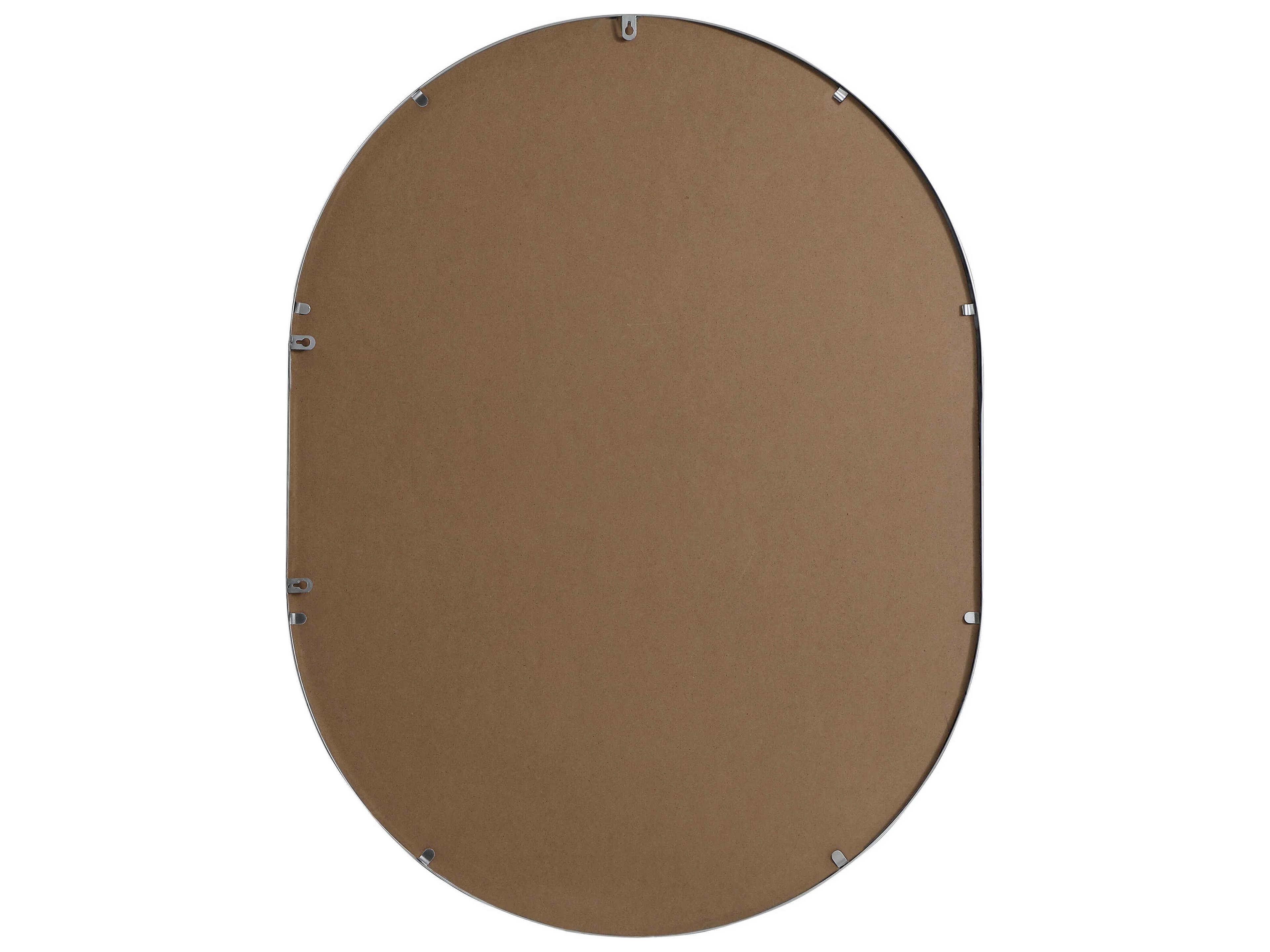 Elegant Lighting Asha Silver Oval Wall Mirror