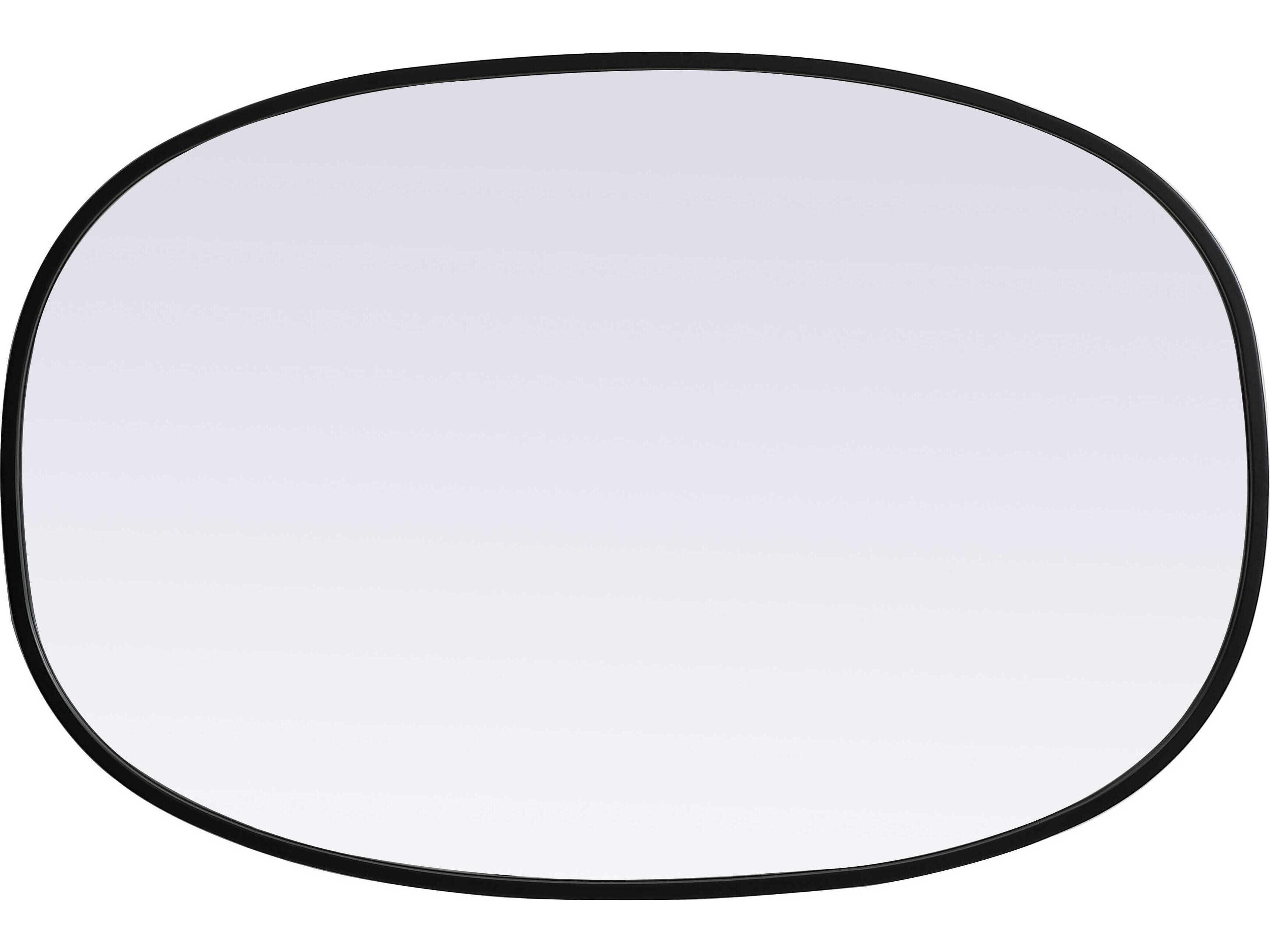 Elegant Lighting Brynn Black Oval Wall Mirror