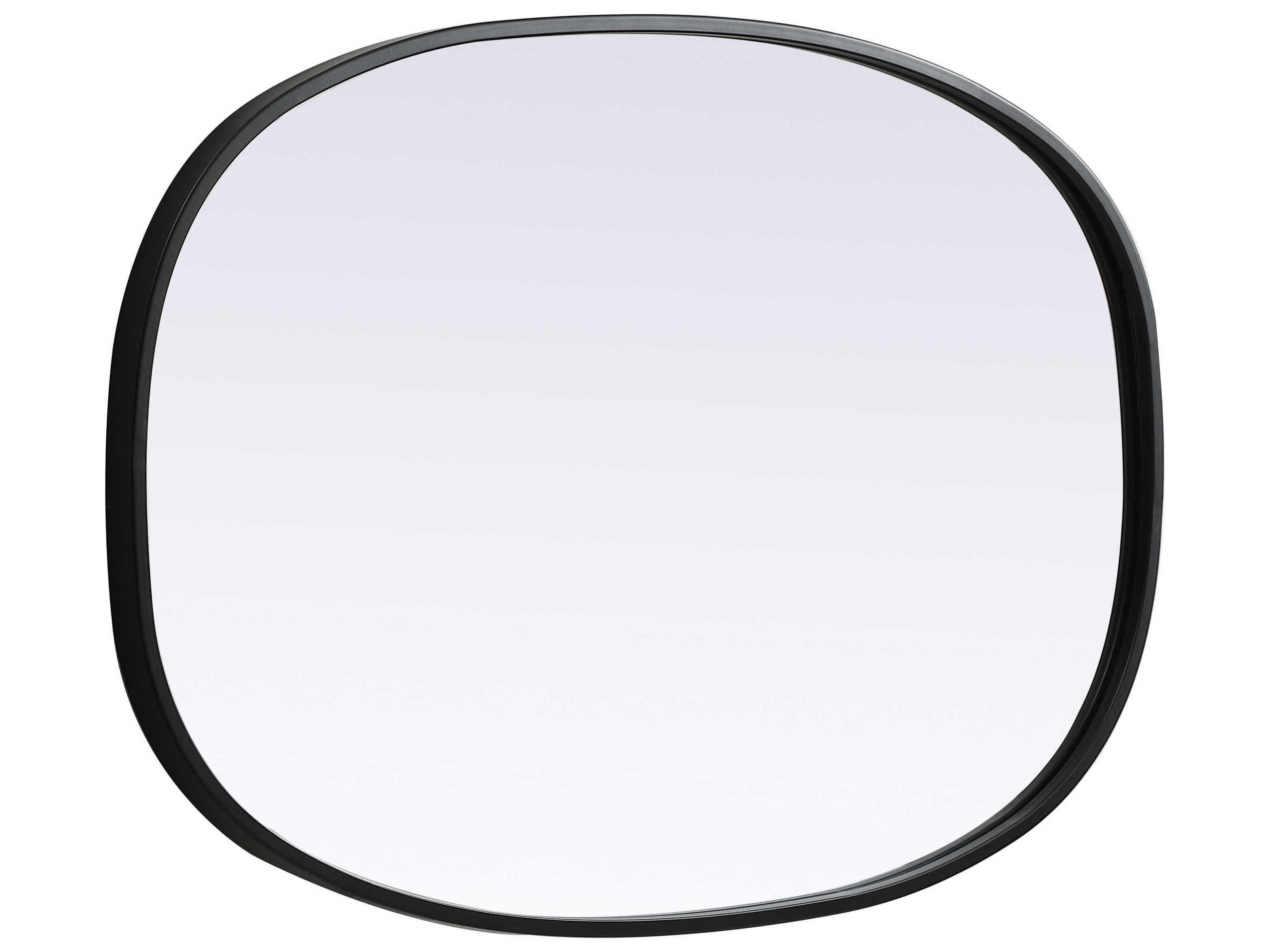 Elegant Lighting Brynn Black Oval Wall Mirror