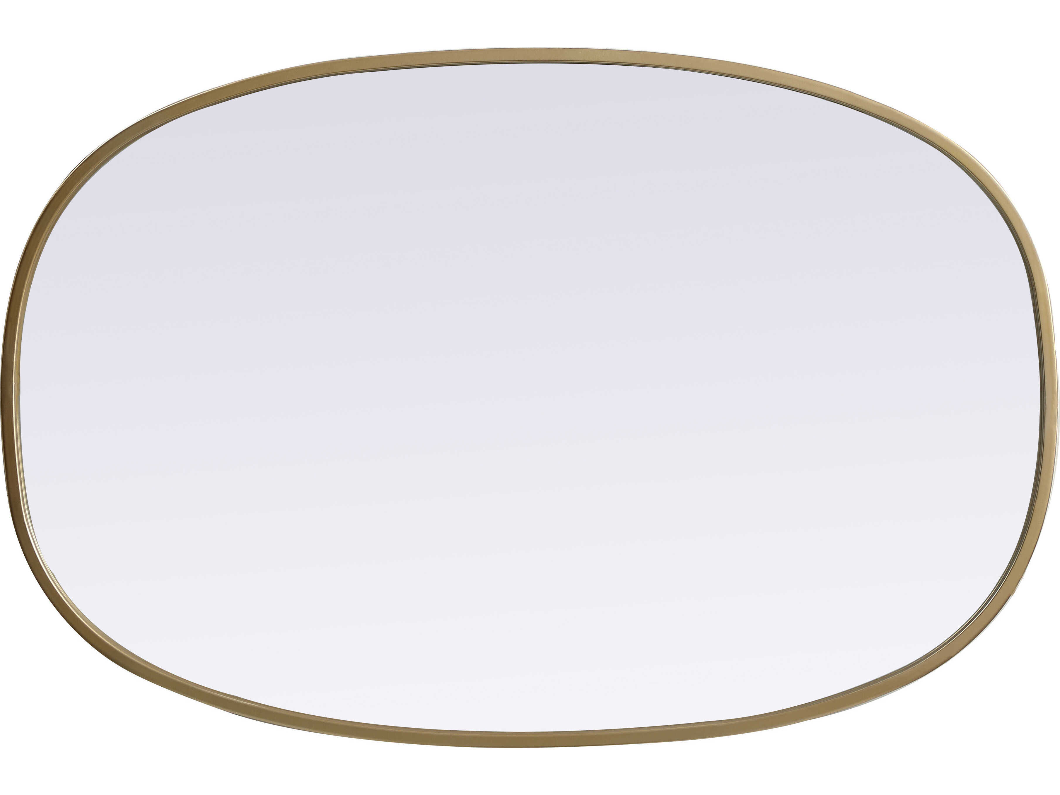 Elegant Lighting Brynn Brass Oval Wall Mirror