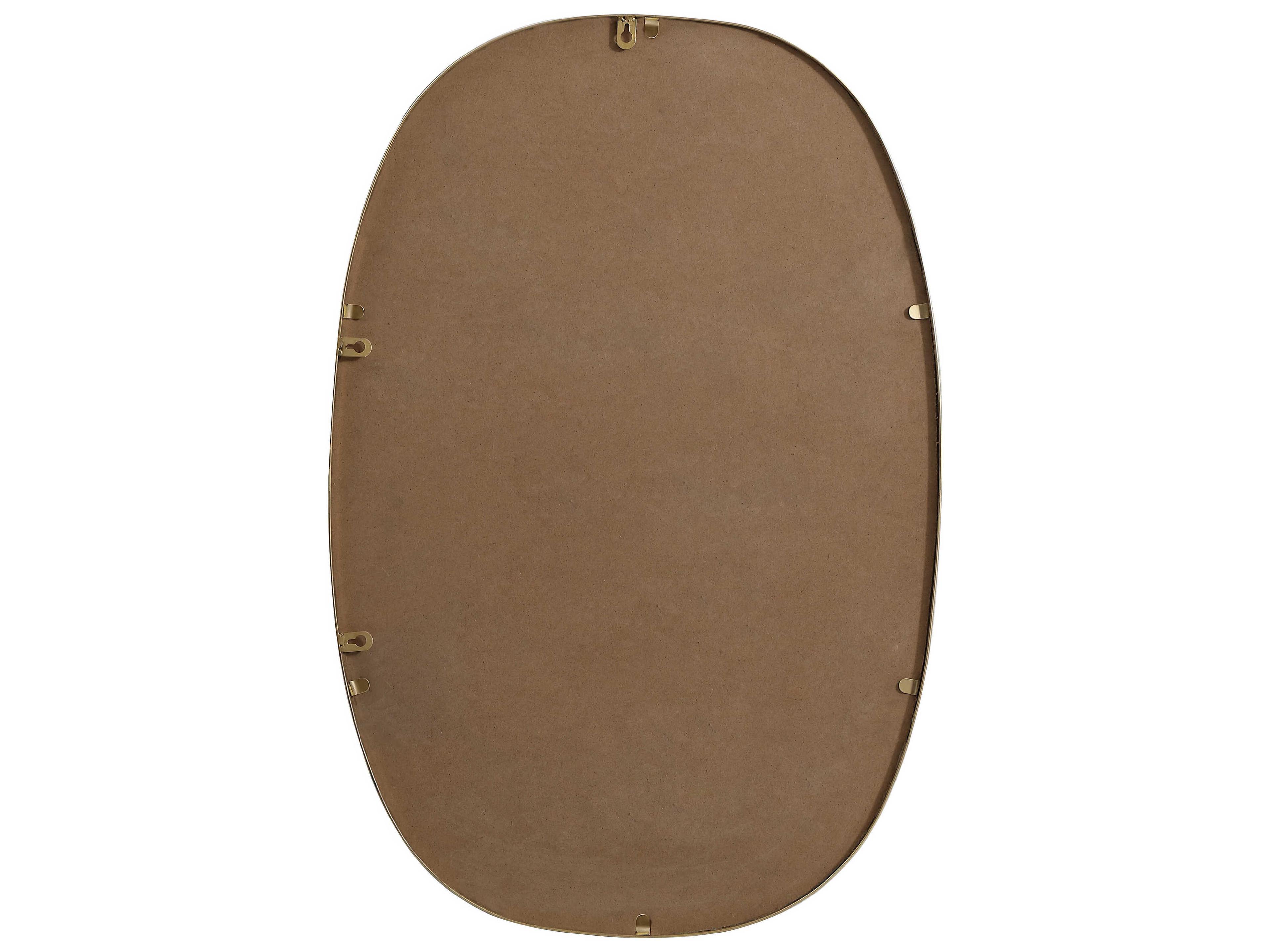 Elegant Lighting Brynn Brass Oval Wall Mirror