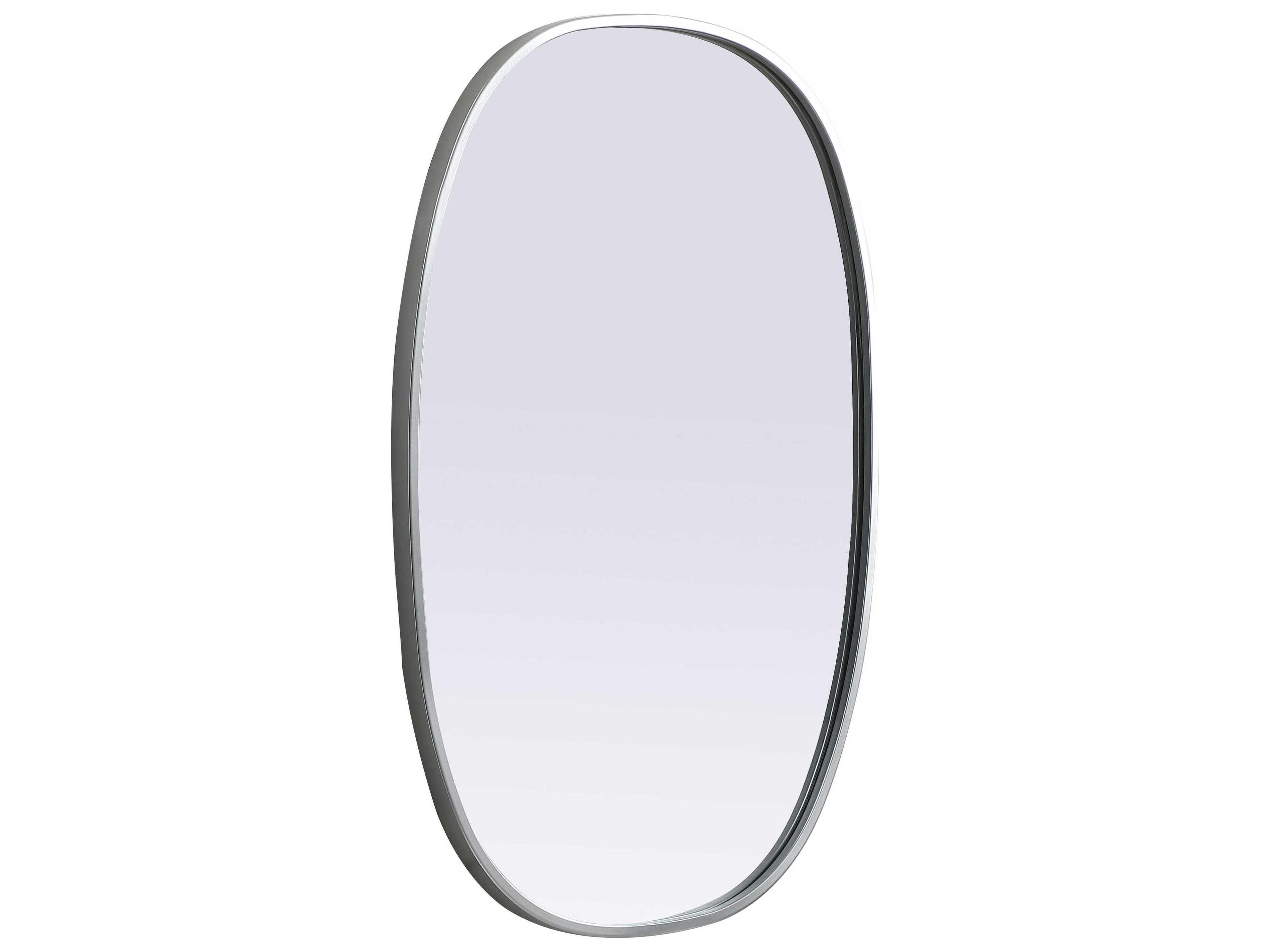Elegant Lighting Brynn Silver Oval Wall Mirror