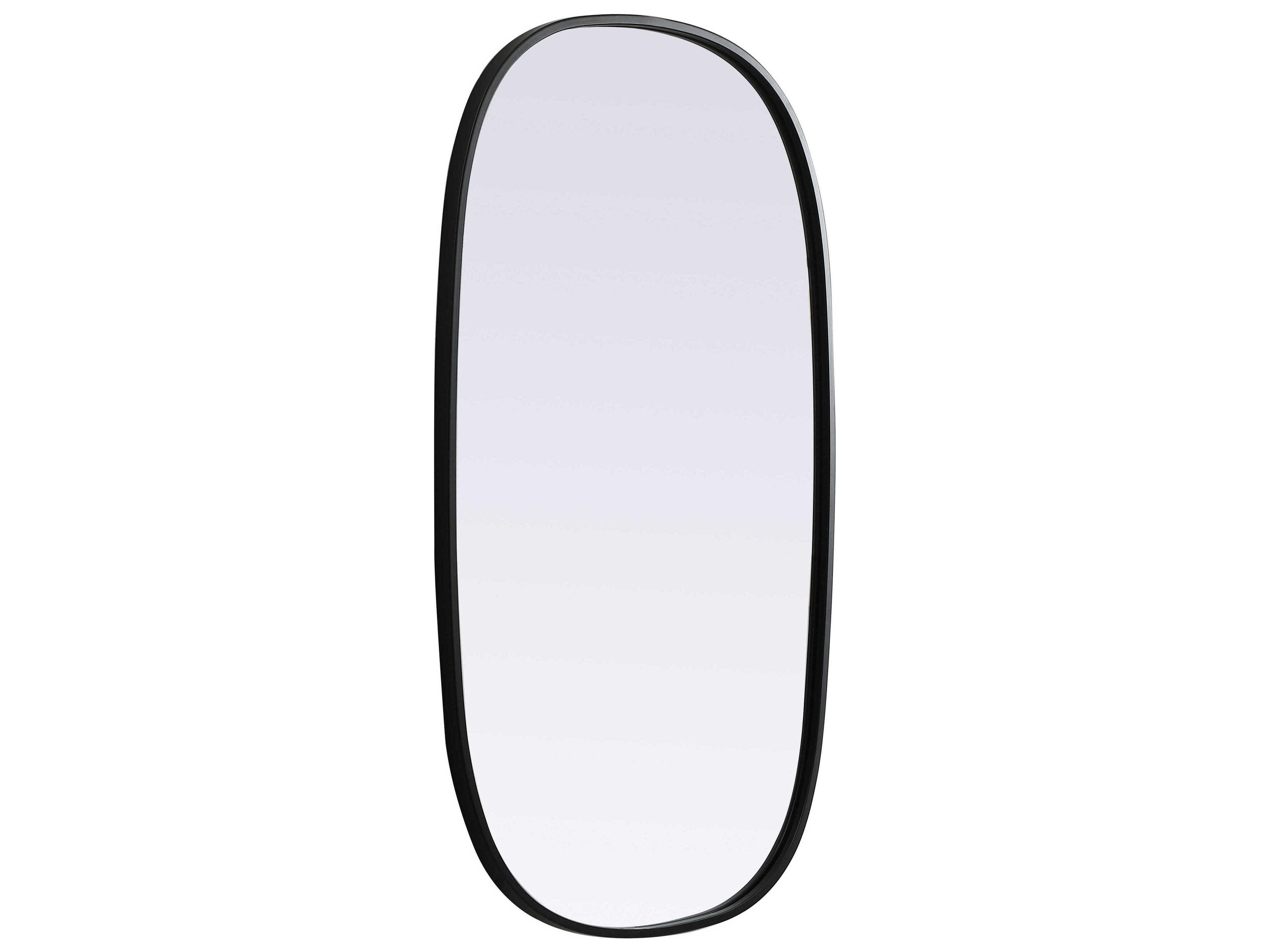 Elegant Lighting Brynn Black Oval Wall Mirror