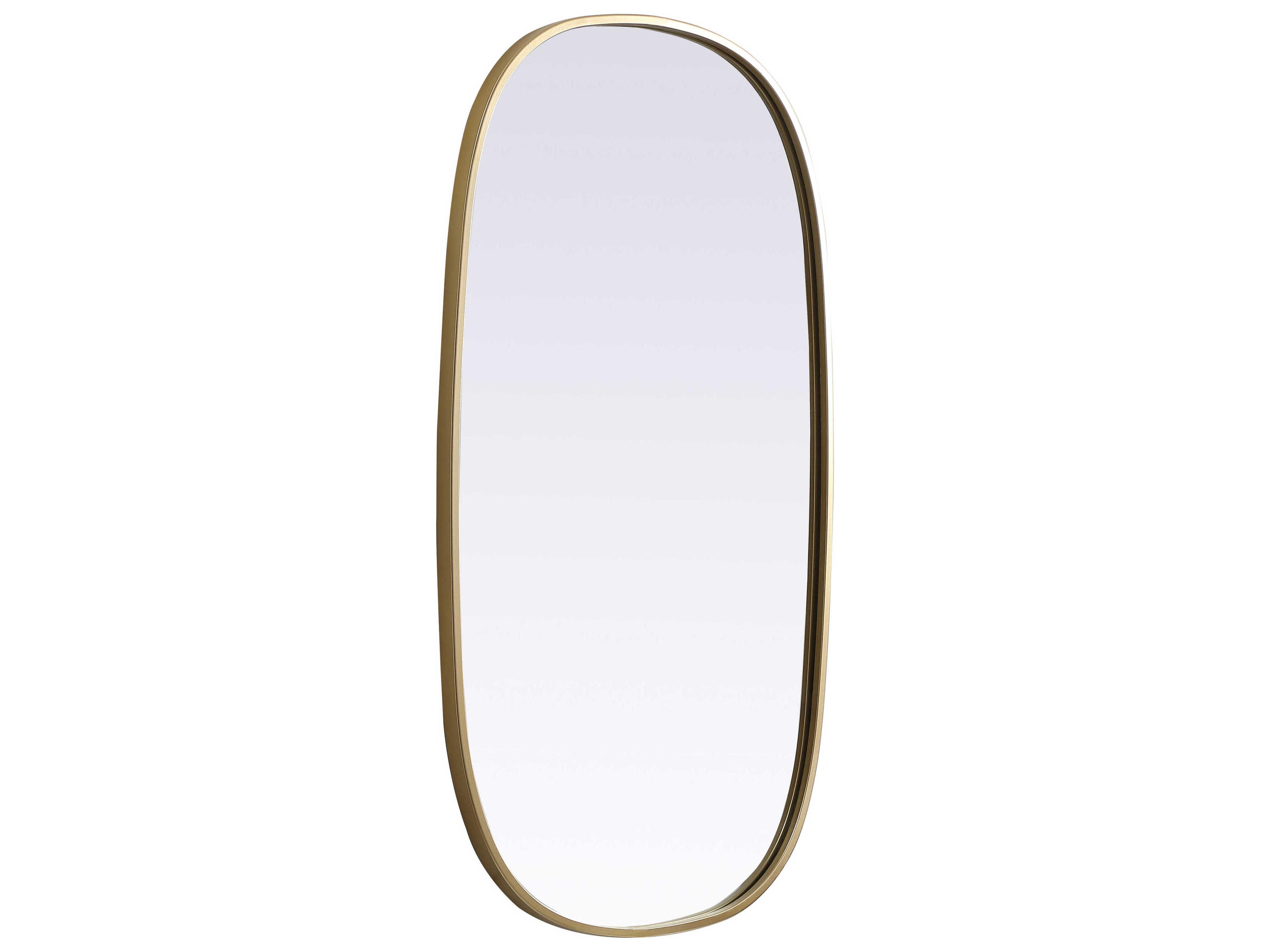 Elegant Lighting Brynn Brass Oval Wall Mirror