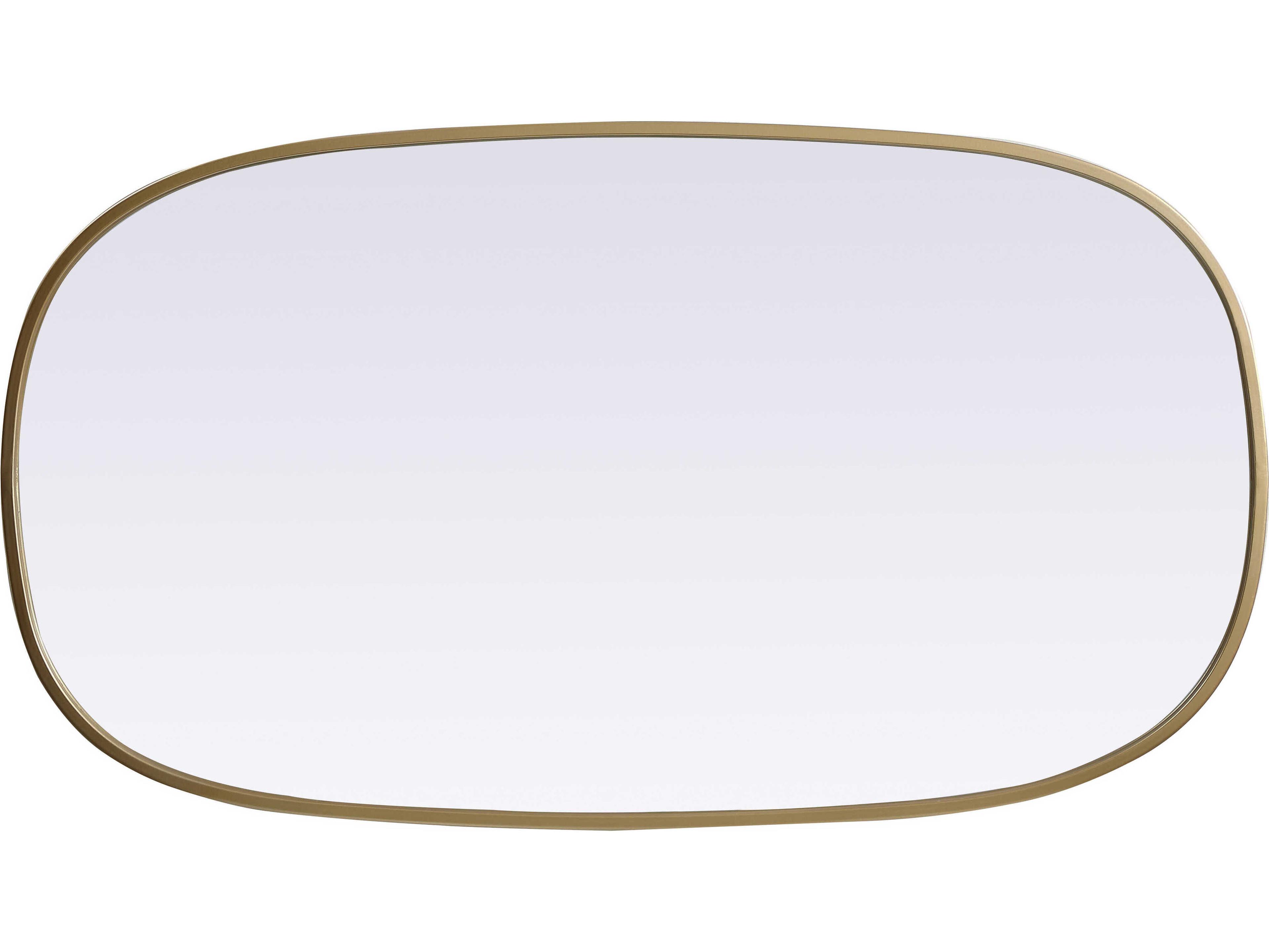 Elegant Lighting Brynn Brass Oval Wall Mirror