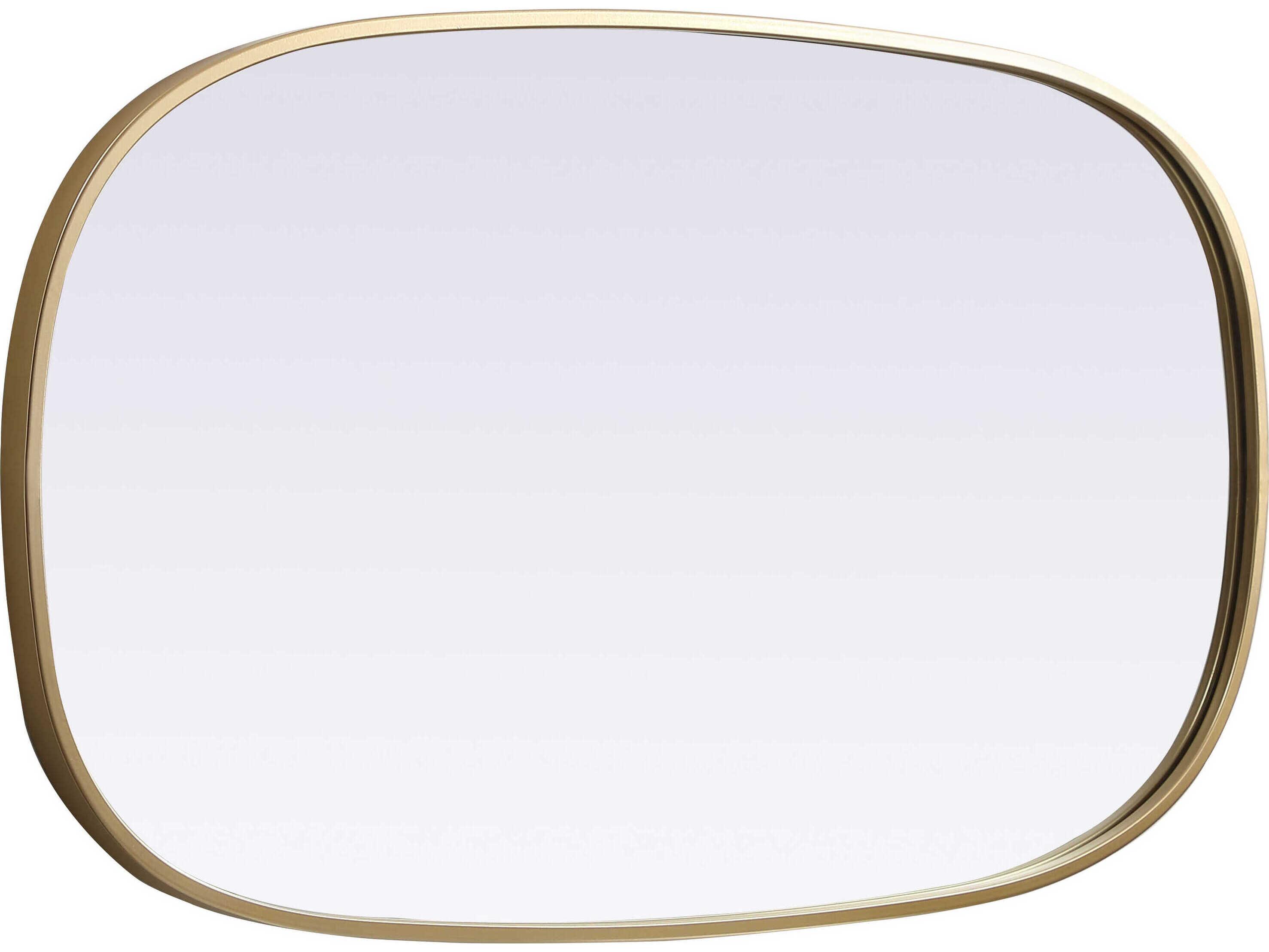 Elegant Lighting Brynn Brass Oval Wall Mirror
