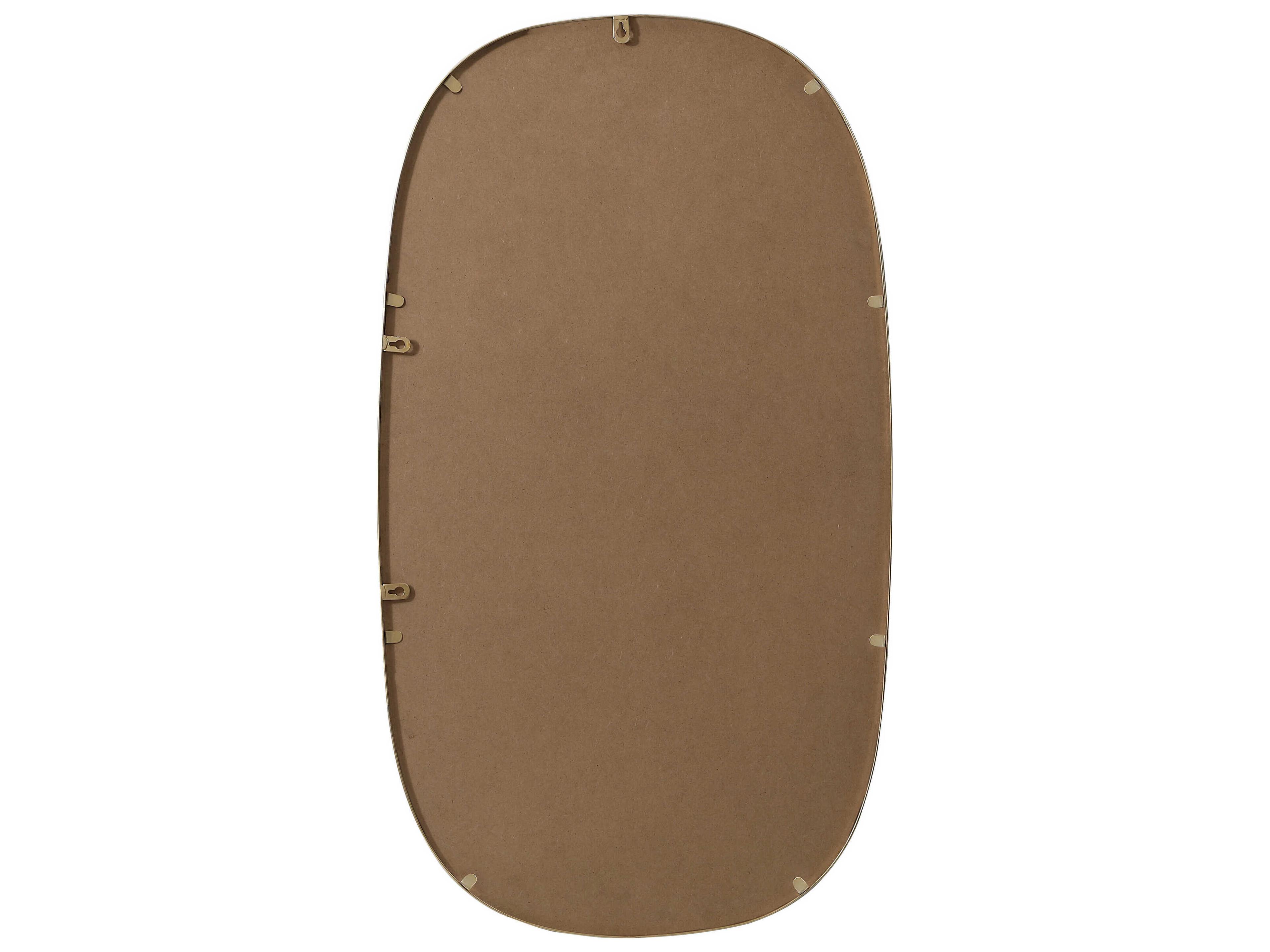 Elegant Lighting Brynn Brass Oval Wall Mirror